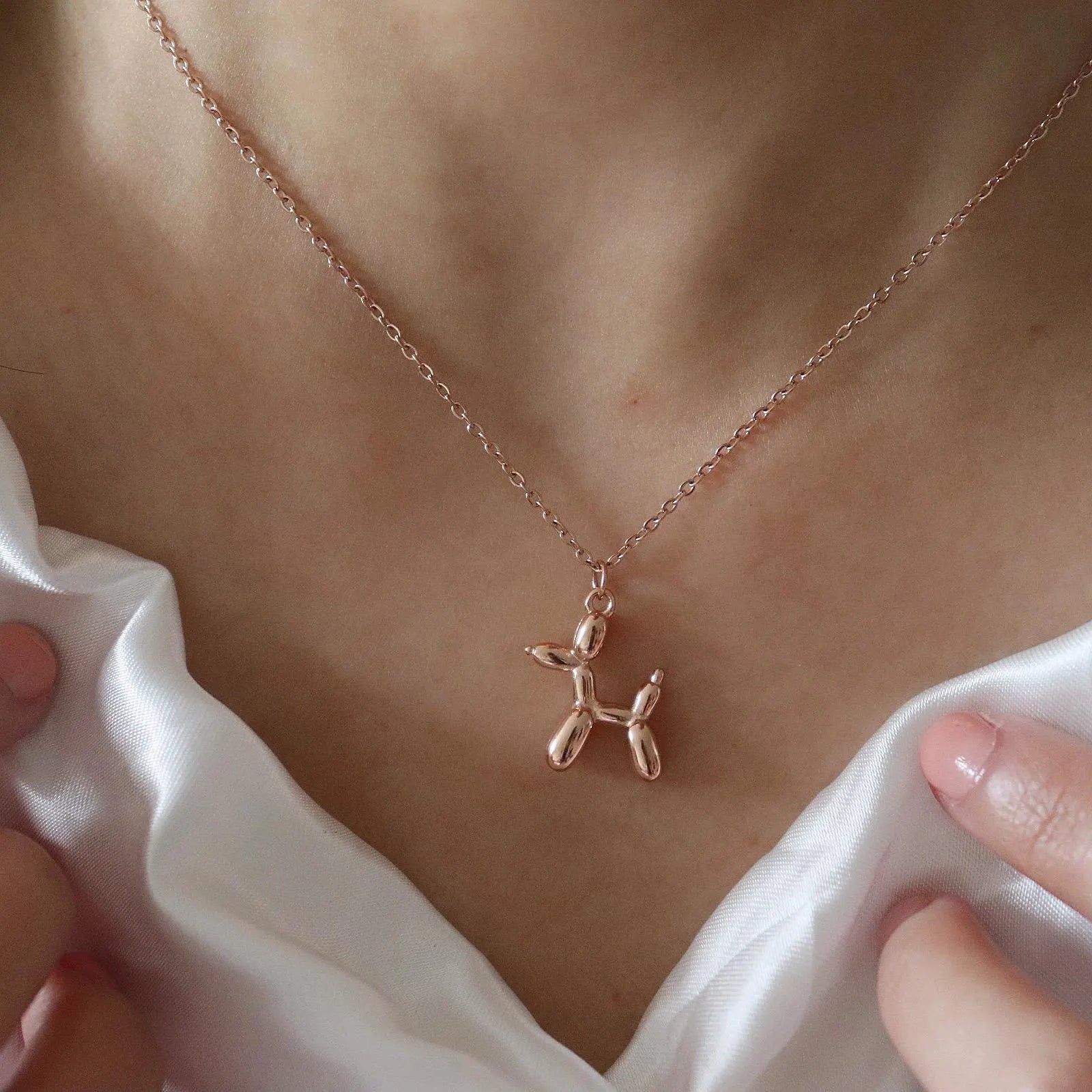 Dainty Balloon Dog Necklace