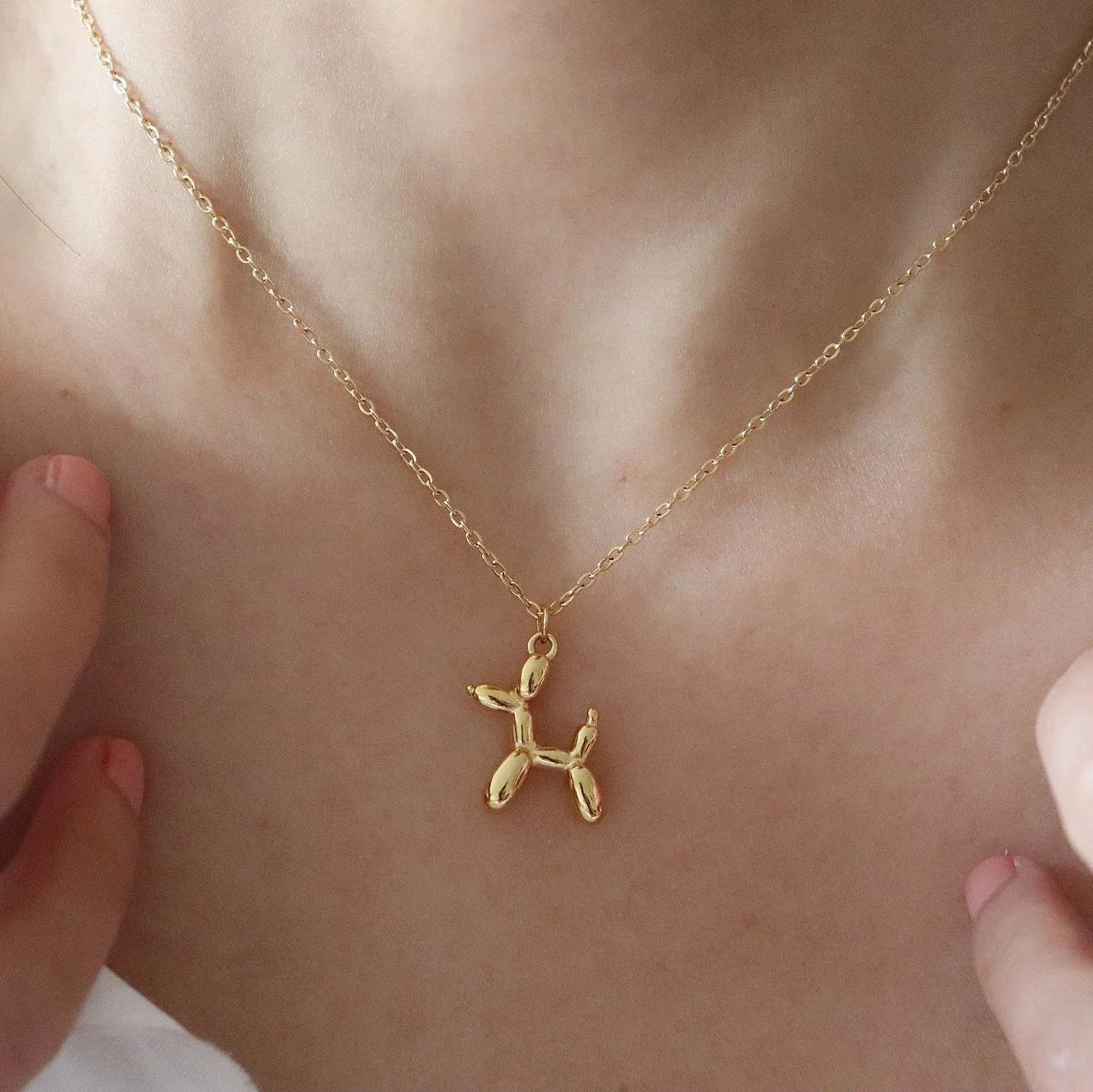 Dainty Balloon Dog Necklace