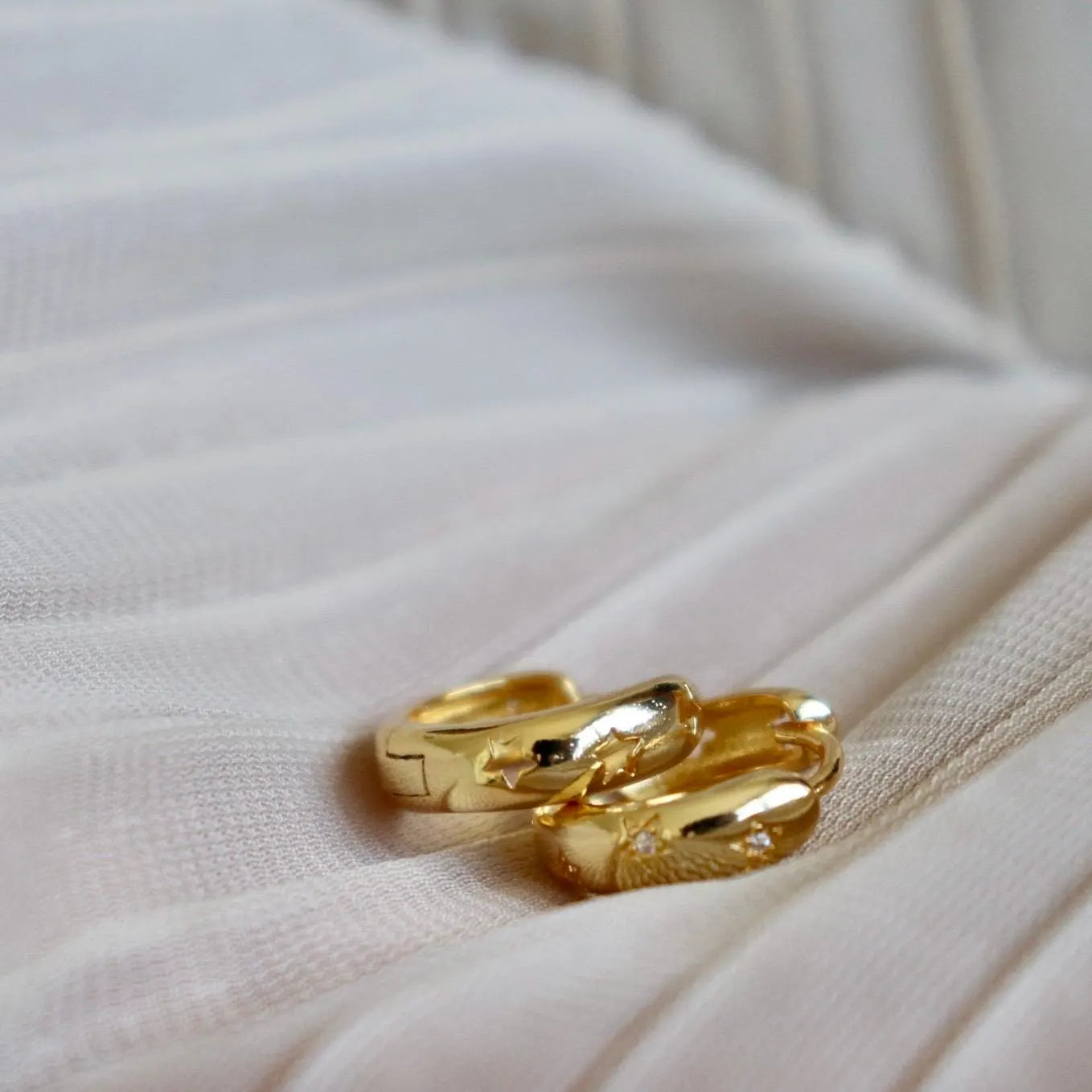 Chunky Star Hoop Earrings