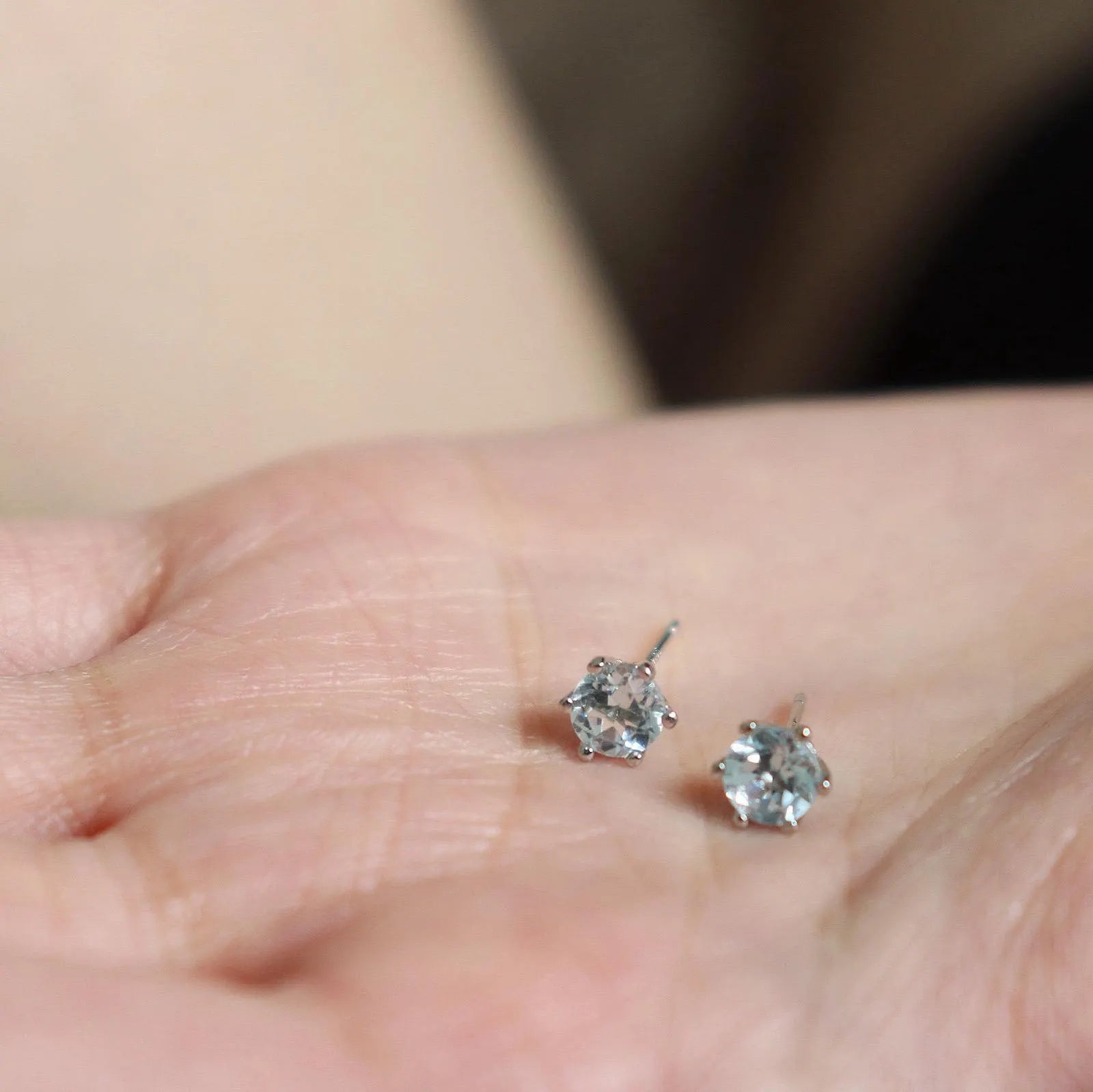 Aquamarine Stud Earrings