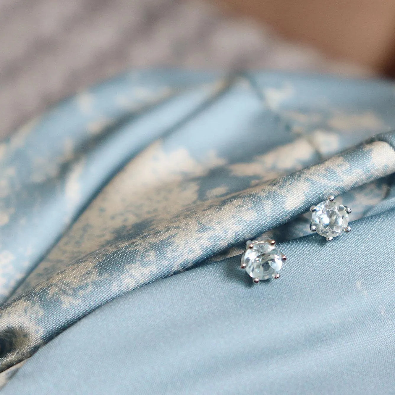 Aquamarine Stud Earrings