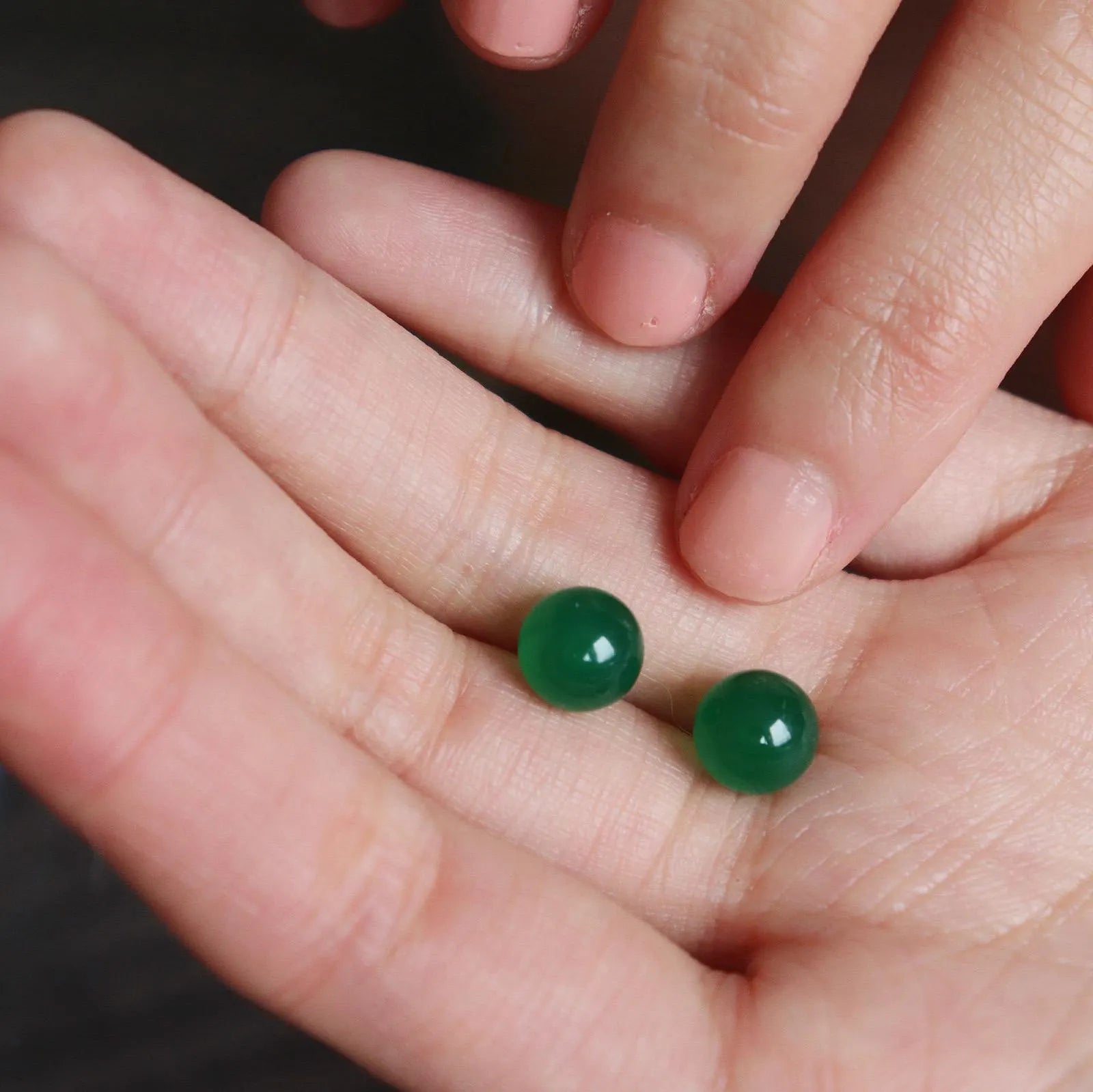 Green Agate Earrings