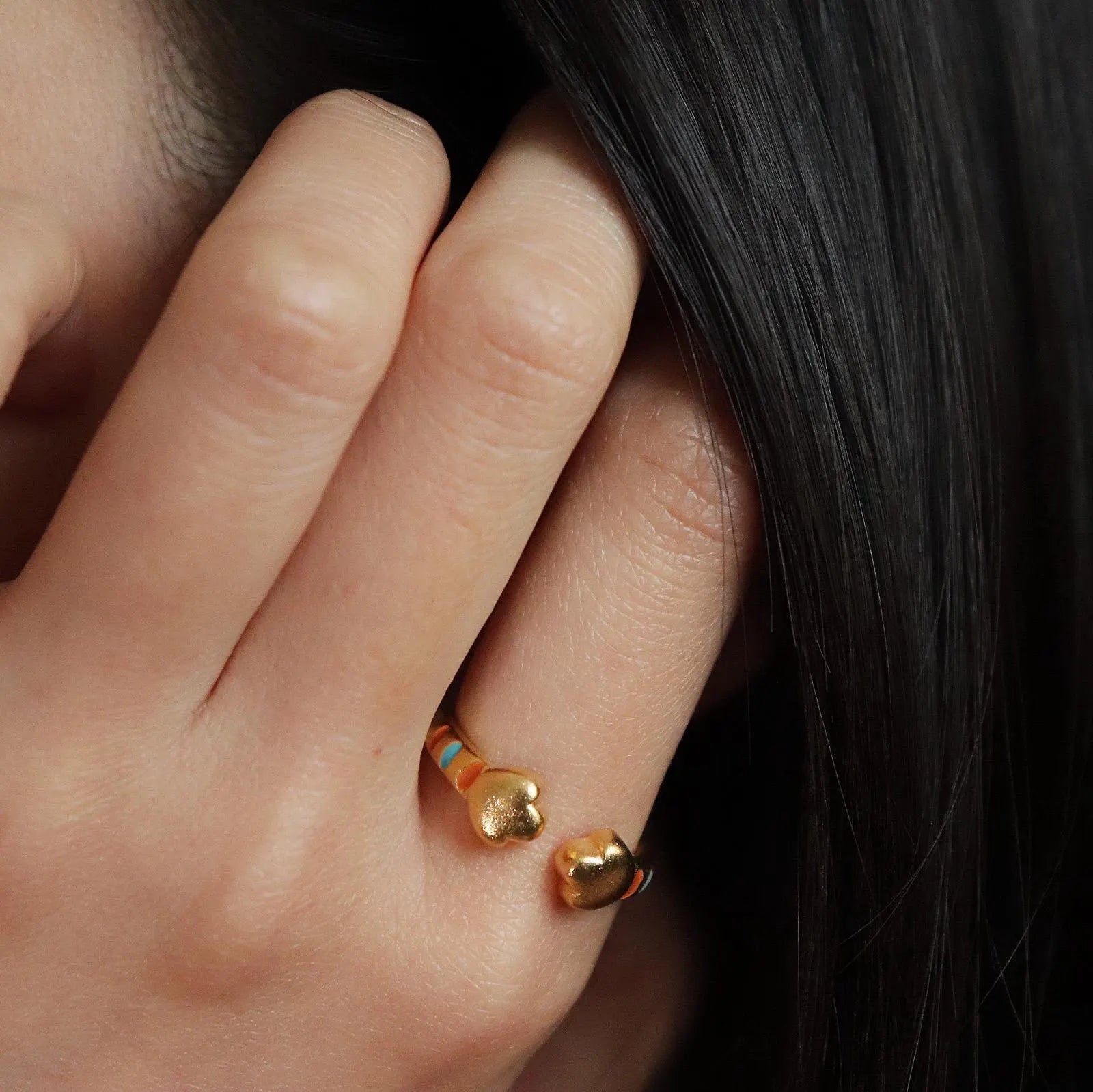 Cute Cat Paw Open Ring