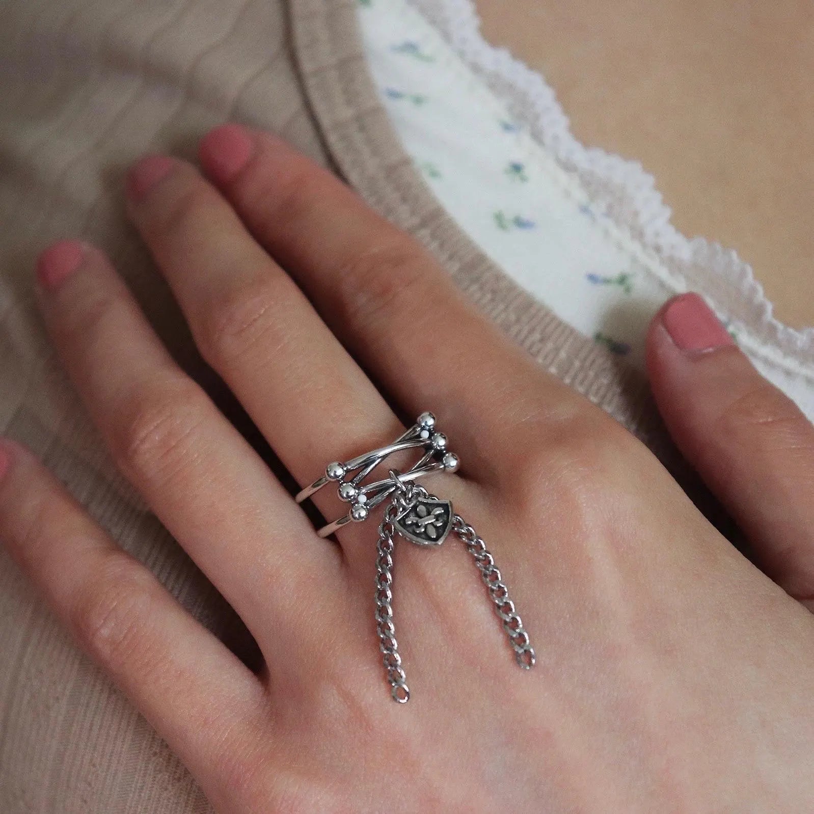Hipster Sterling Silver Tassel Ring