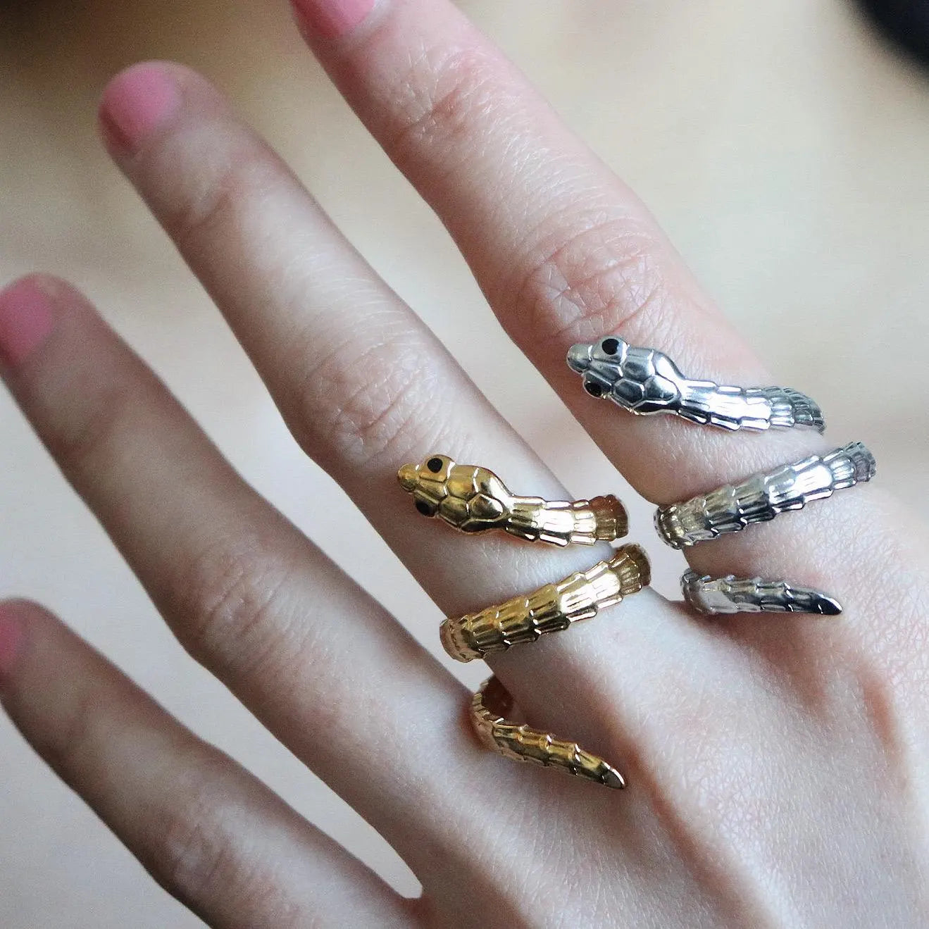 Adjustable Snake Ring