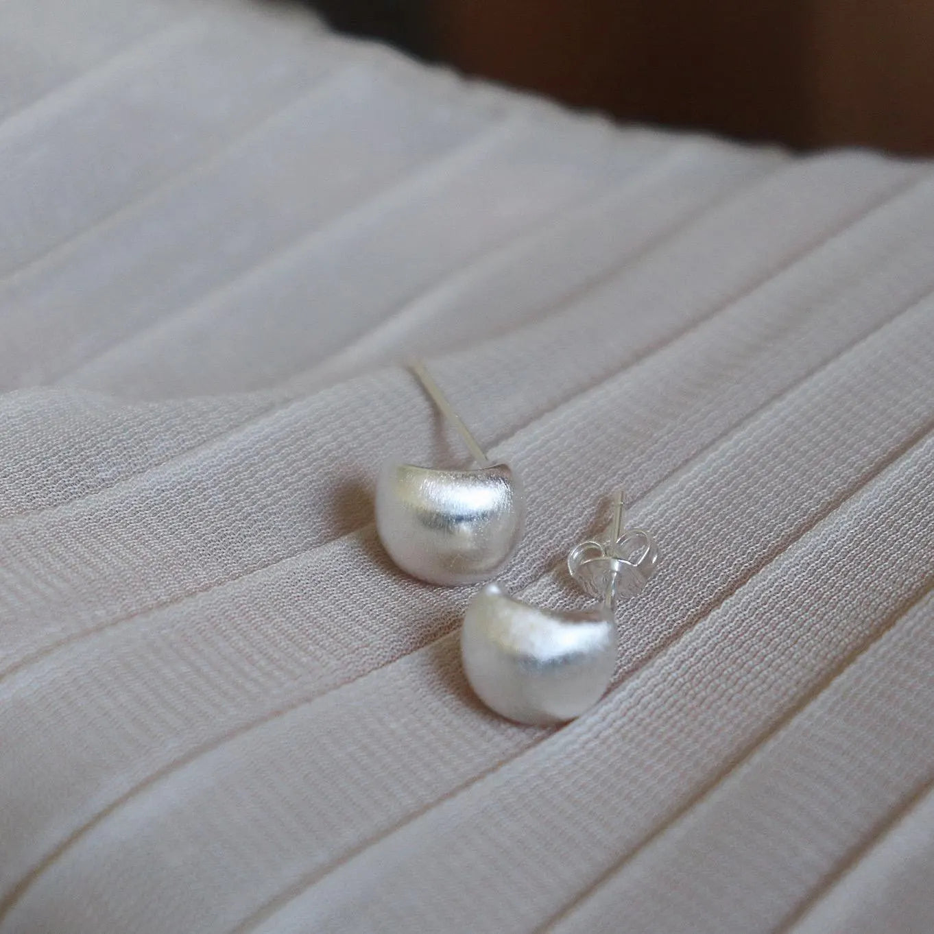 Minimalist Matt Brushed Stud Earrings