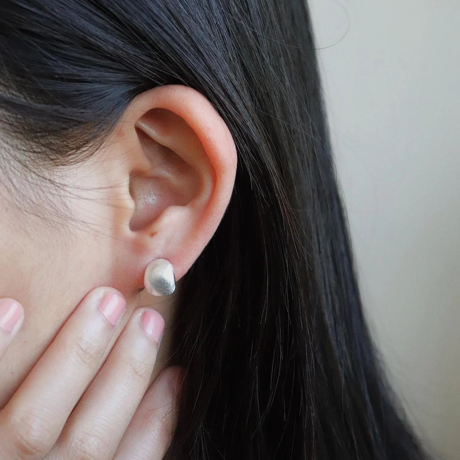 Minimalist Matt Brushed Stud Earrings