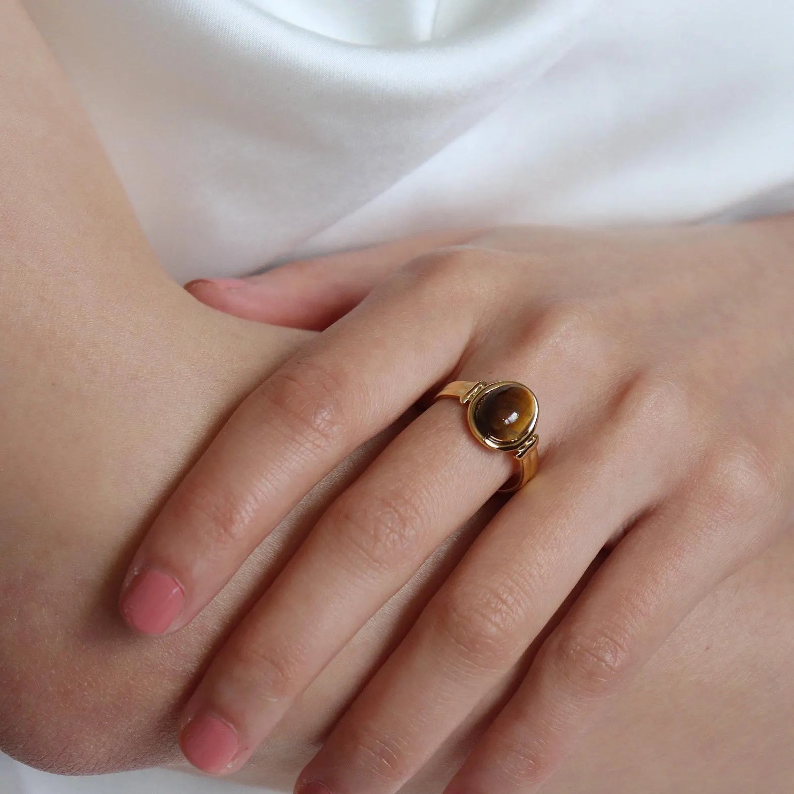 Tiger’s Eye Open Ring