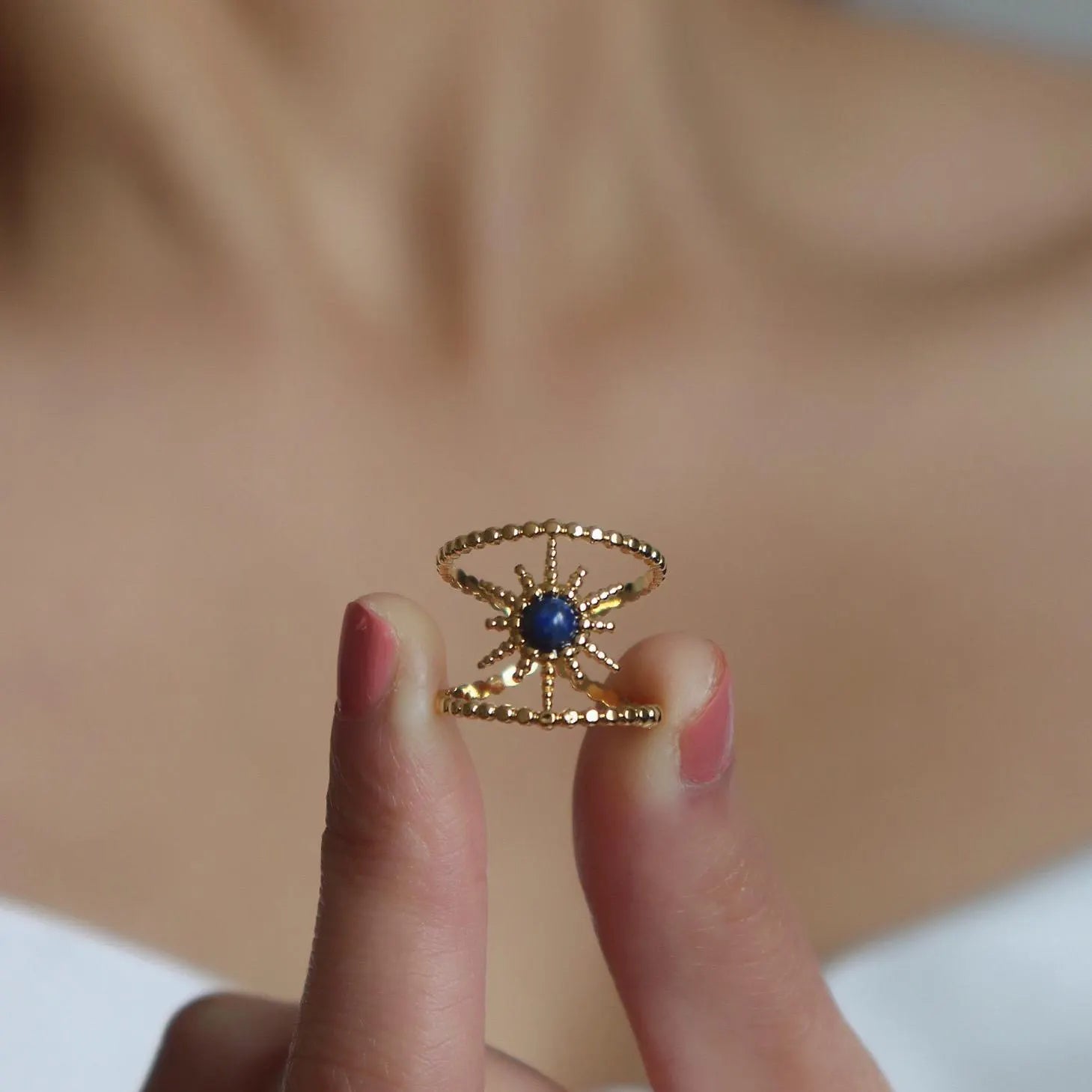 Star Lapis Lazuli Ring