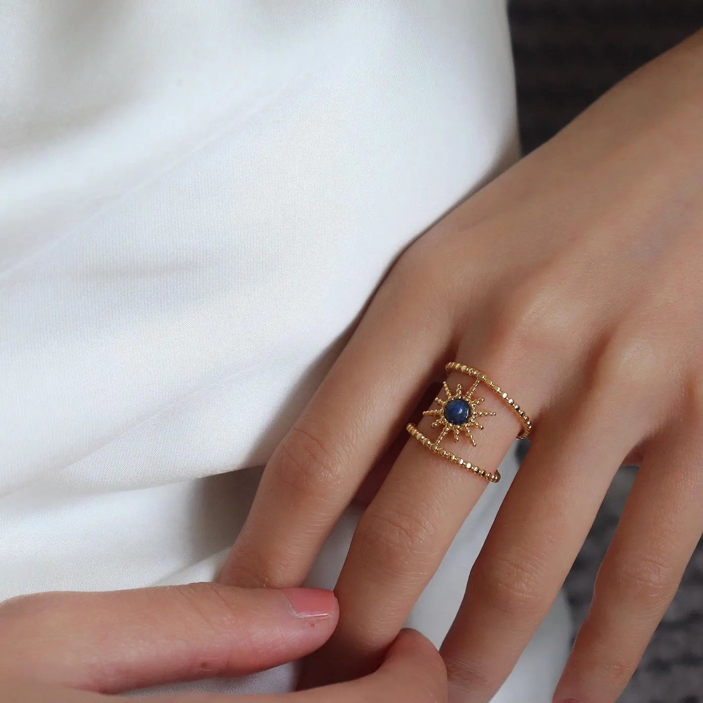 Star Lapis Lazuli Ring