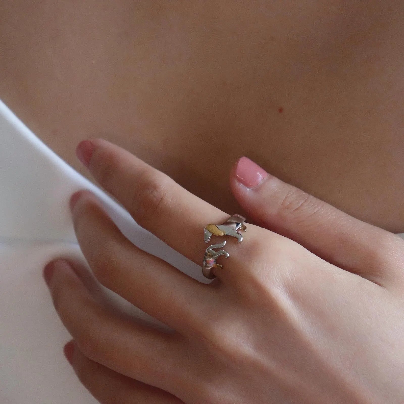 Cute Dachshund Open Ring