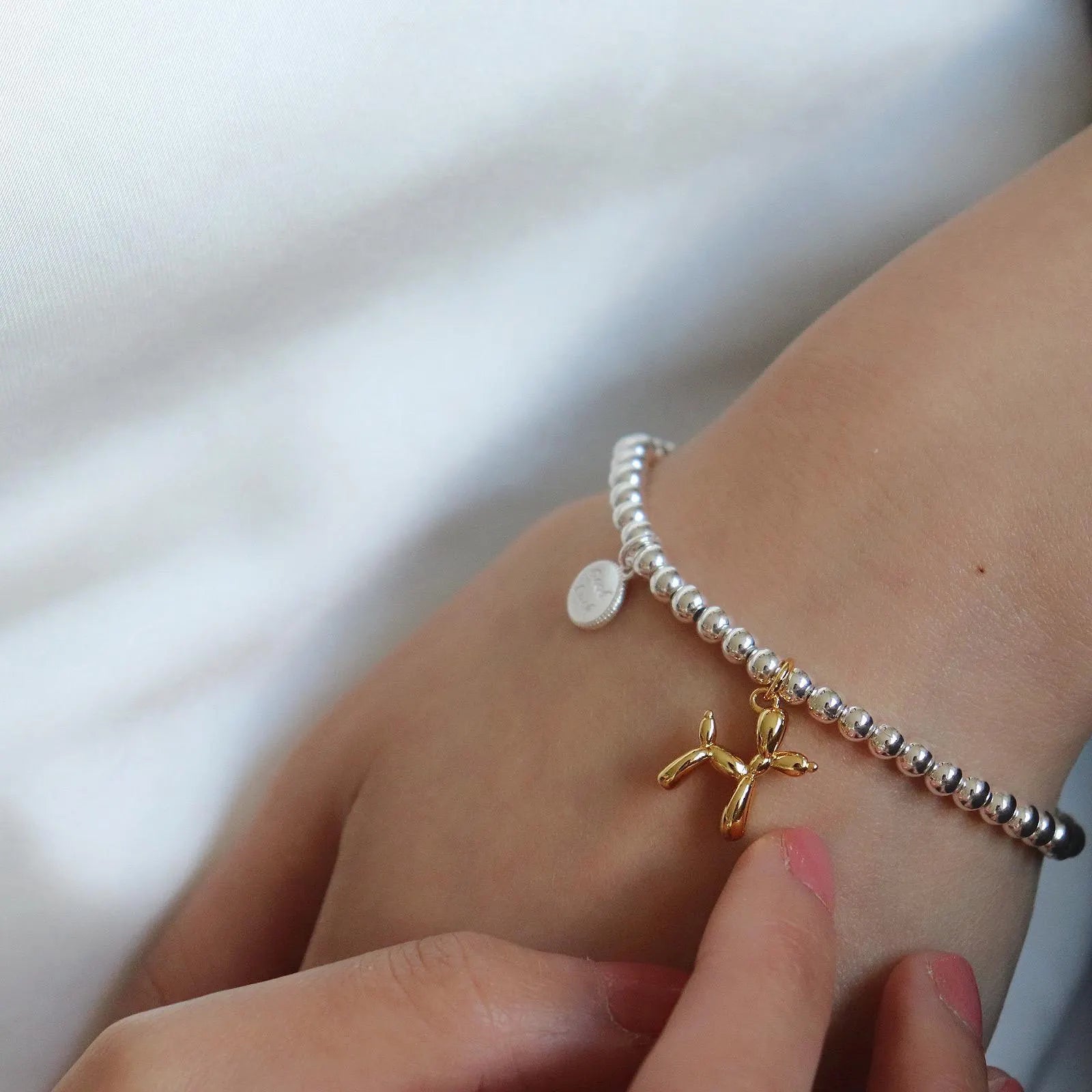 Dainty Balloon Dog Elastic Bracelet