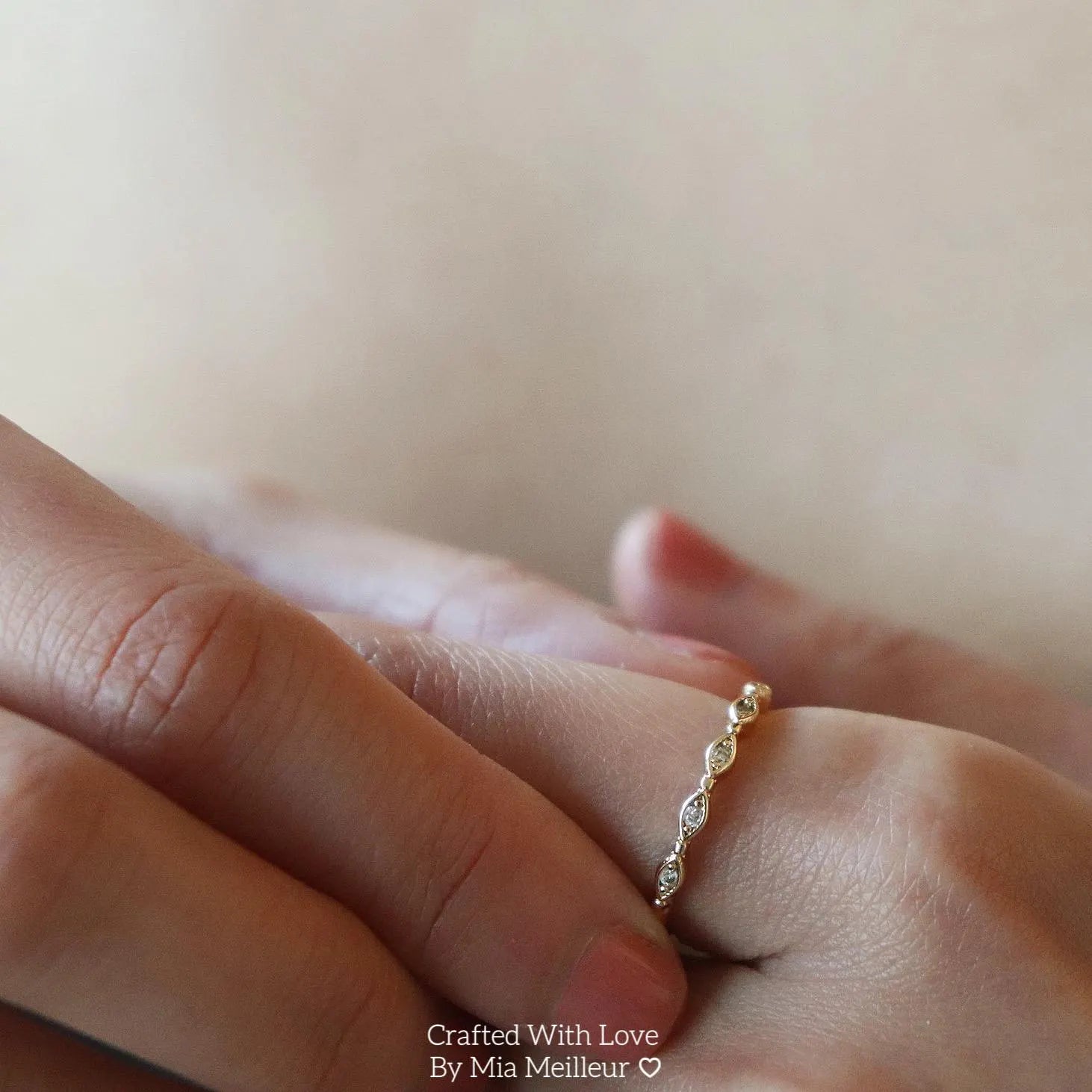 Dainty Diamond Half Eternity Ring