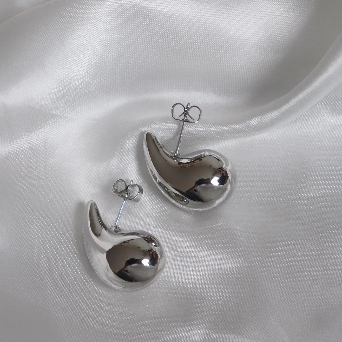 Chunky Teardrop Stud Earrings