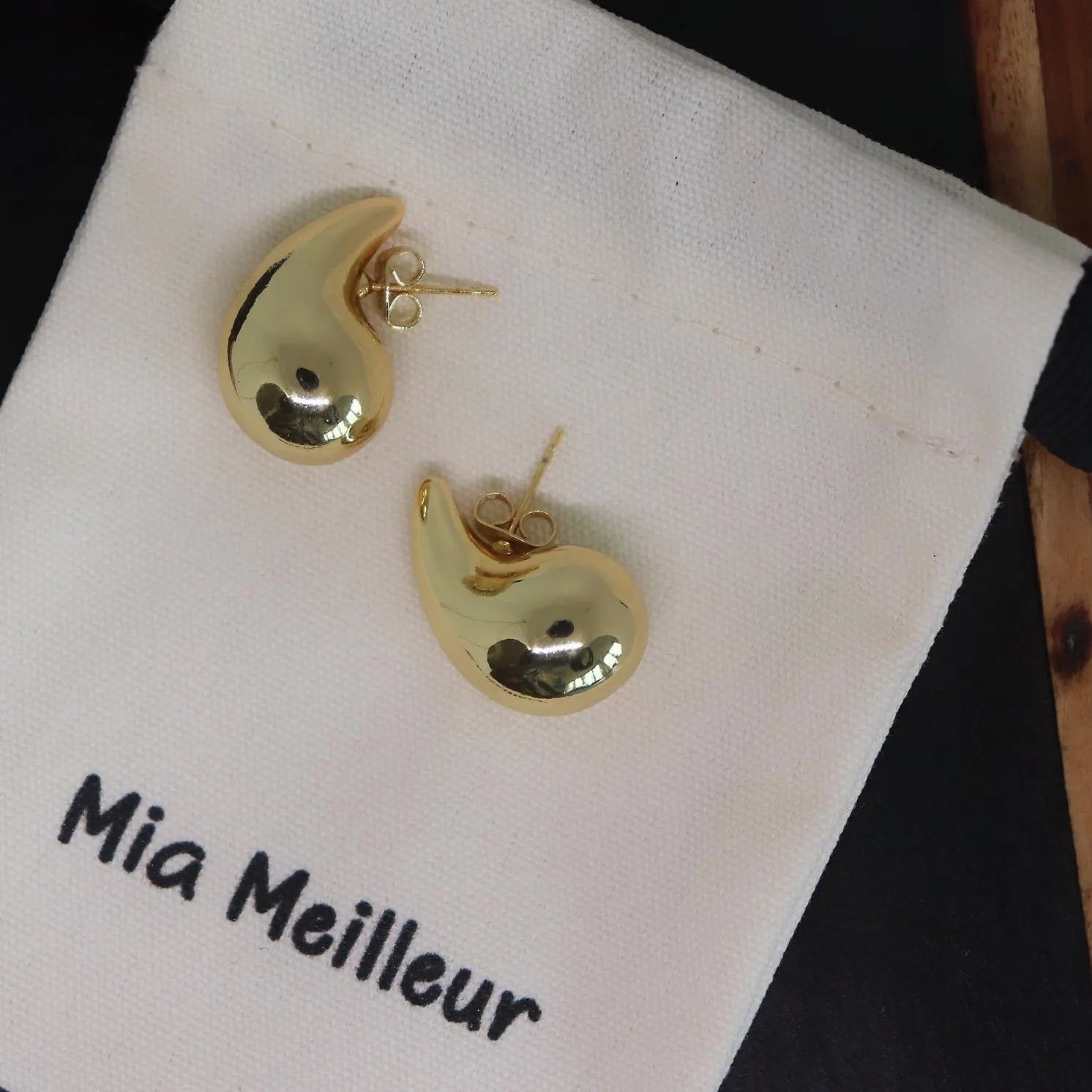 Chunky Teardrop Stud Earrings