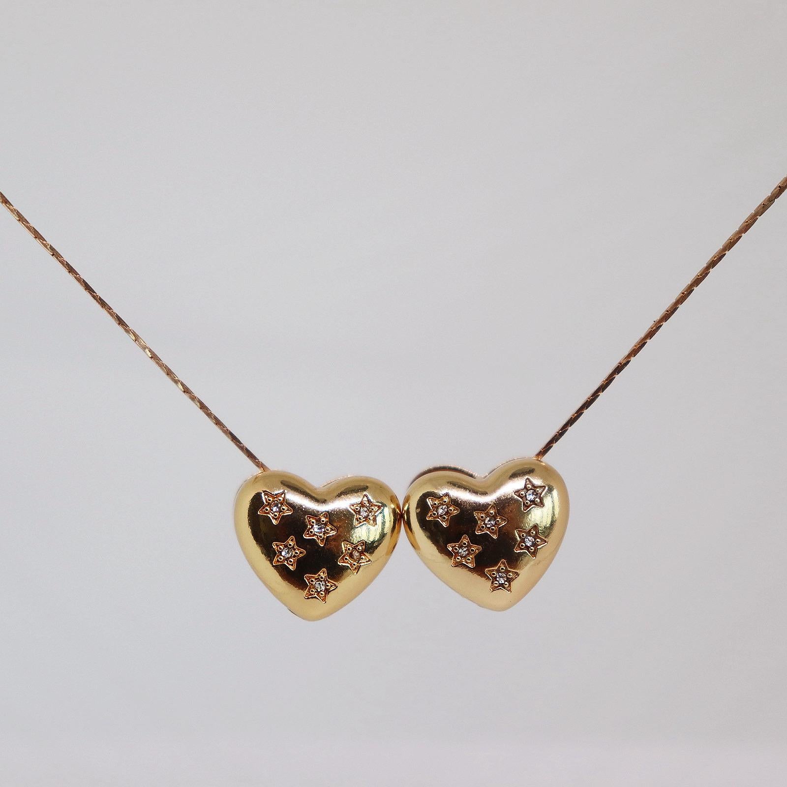 Chunky Star Heart Clip On Earrings