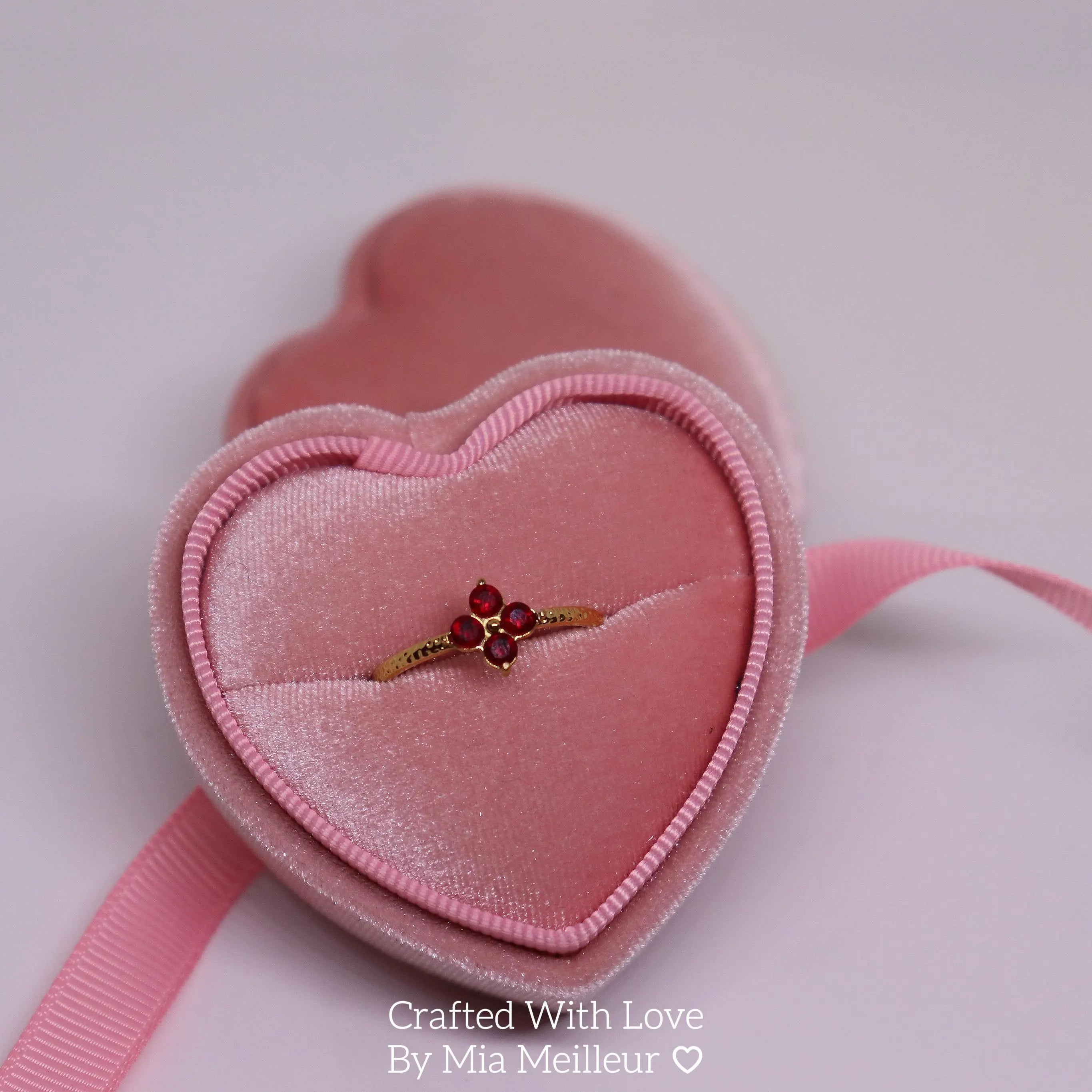 Emerald Flower Open Ring