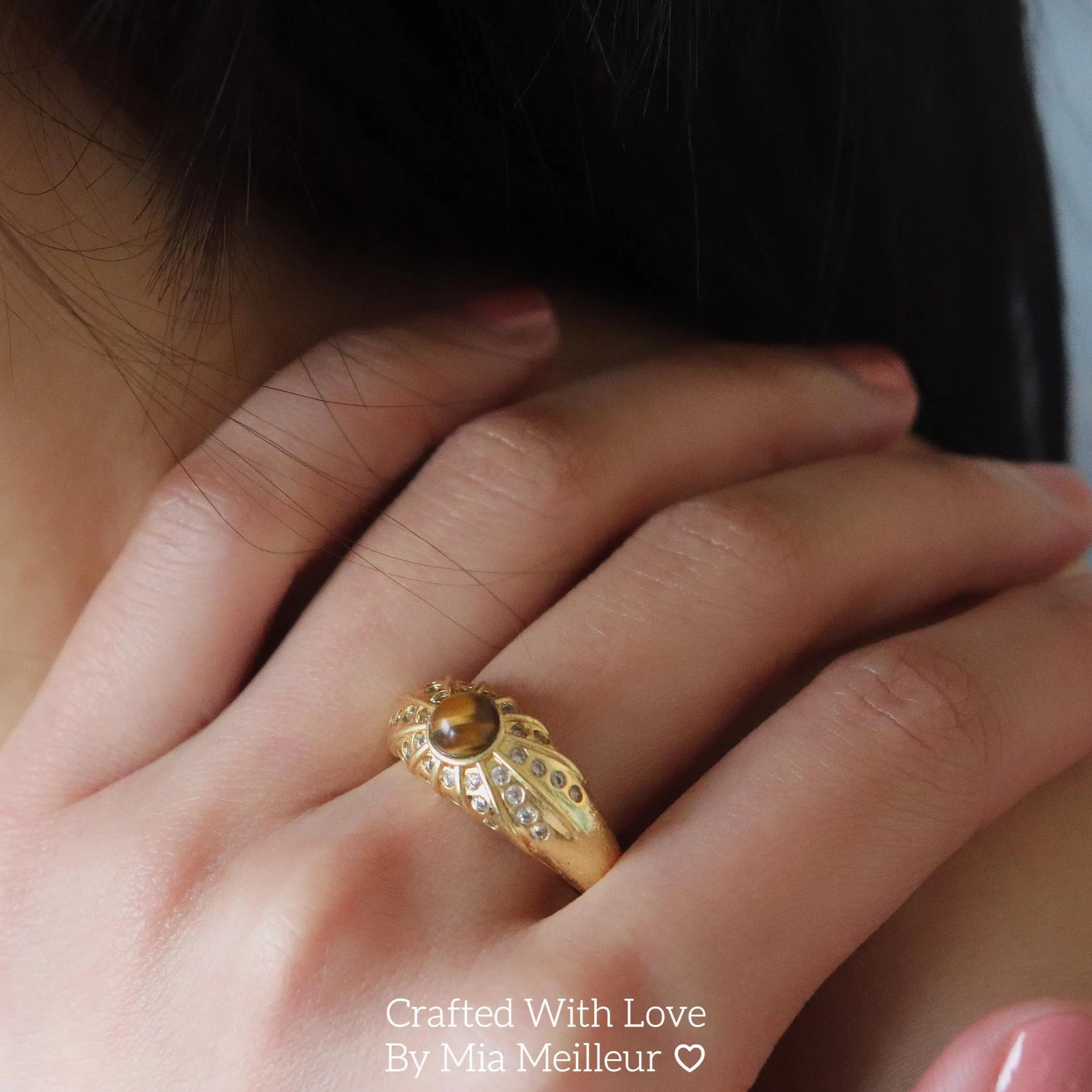 Tiger’s Eye Diamond Ring