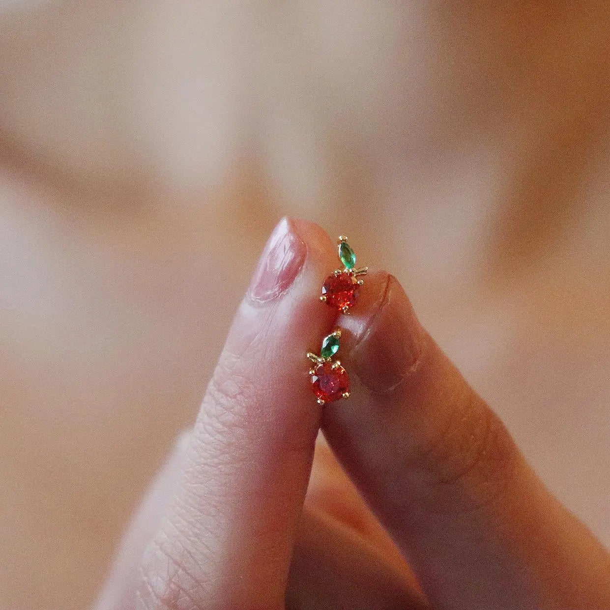 Summer Fruit Stud Earrings, Strawberry, Grape, Peach, Watermelon, Pineapple, Orange, Lemon, Cherry, Lychee Earrings