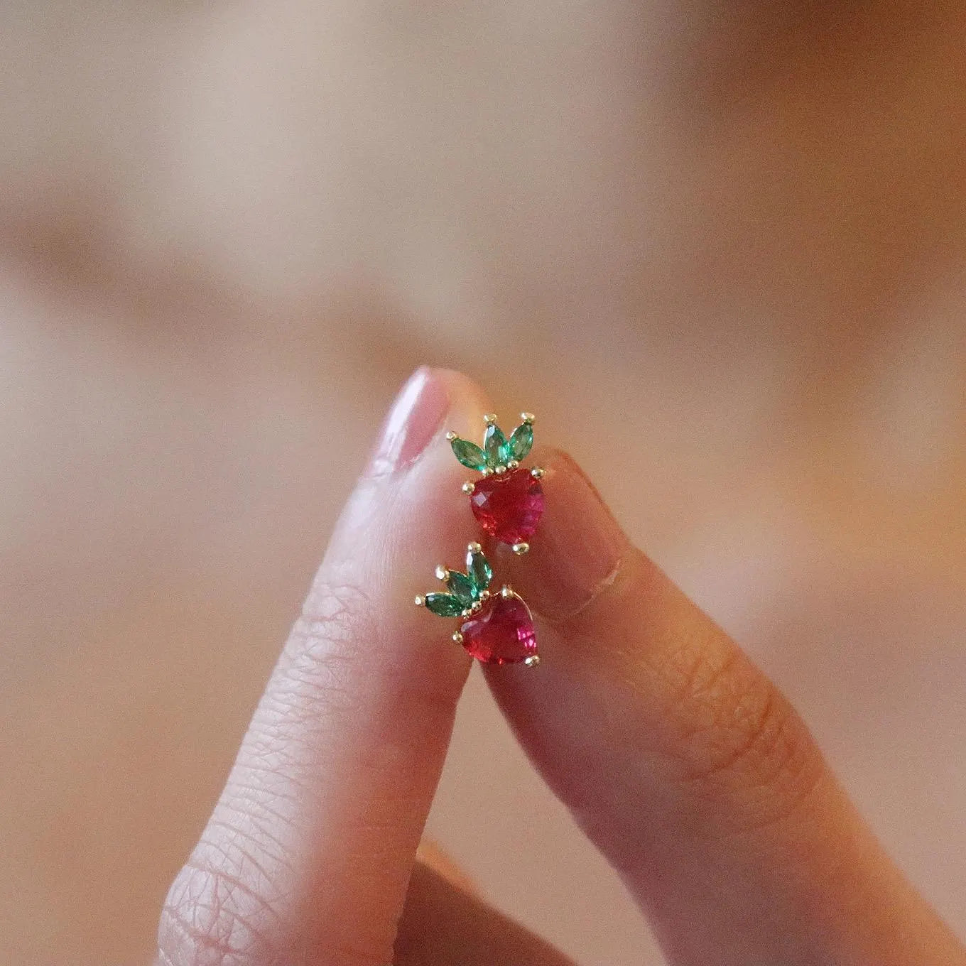 Summer Fruit Stud Earrings, Strawberry, Grape, Peach, Watermelon, Pineapple, Orange, Lemon, Cherry, Lychee Earrings