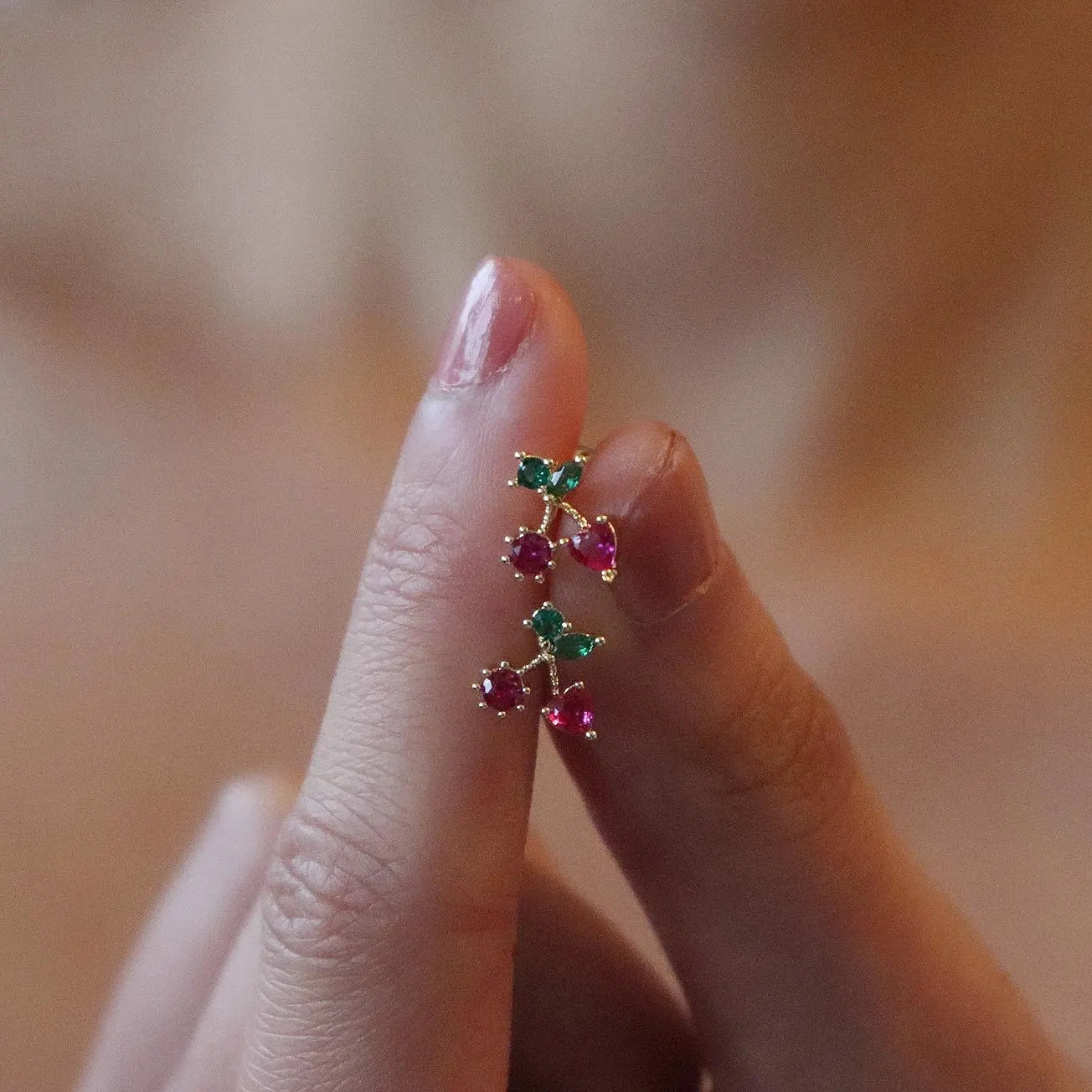 Summer Fruit Stud Earrings, Strawberry, Grape, Peach, Watermelon, Pineapple, Orange, Lemon, Cherry, Lychee Earrings