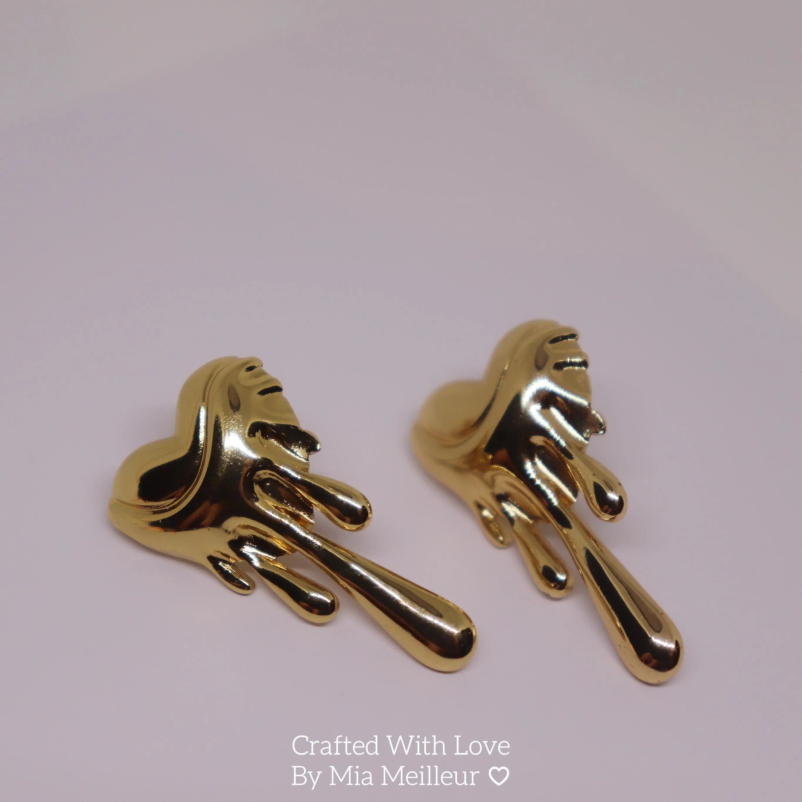 Melting Heart Stud Earrings