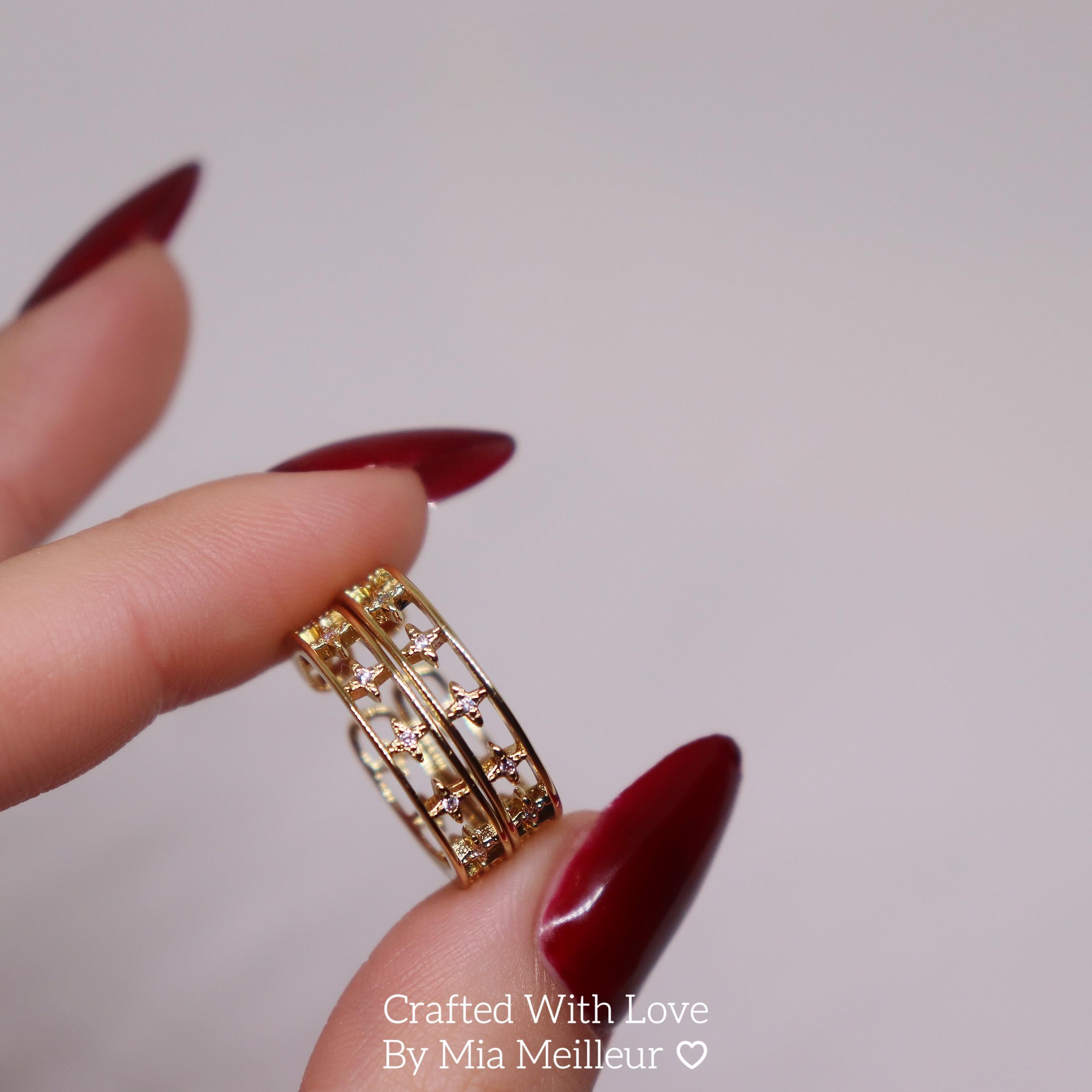 Minimalist Starburst Diamond Eternity Ring