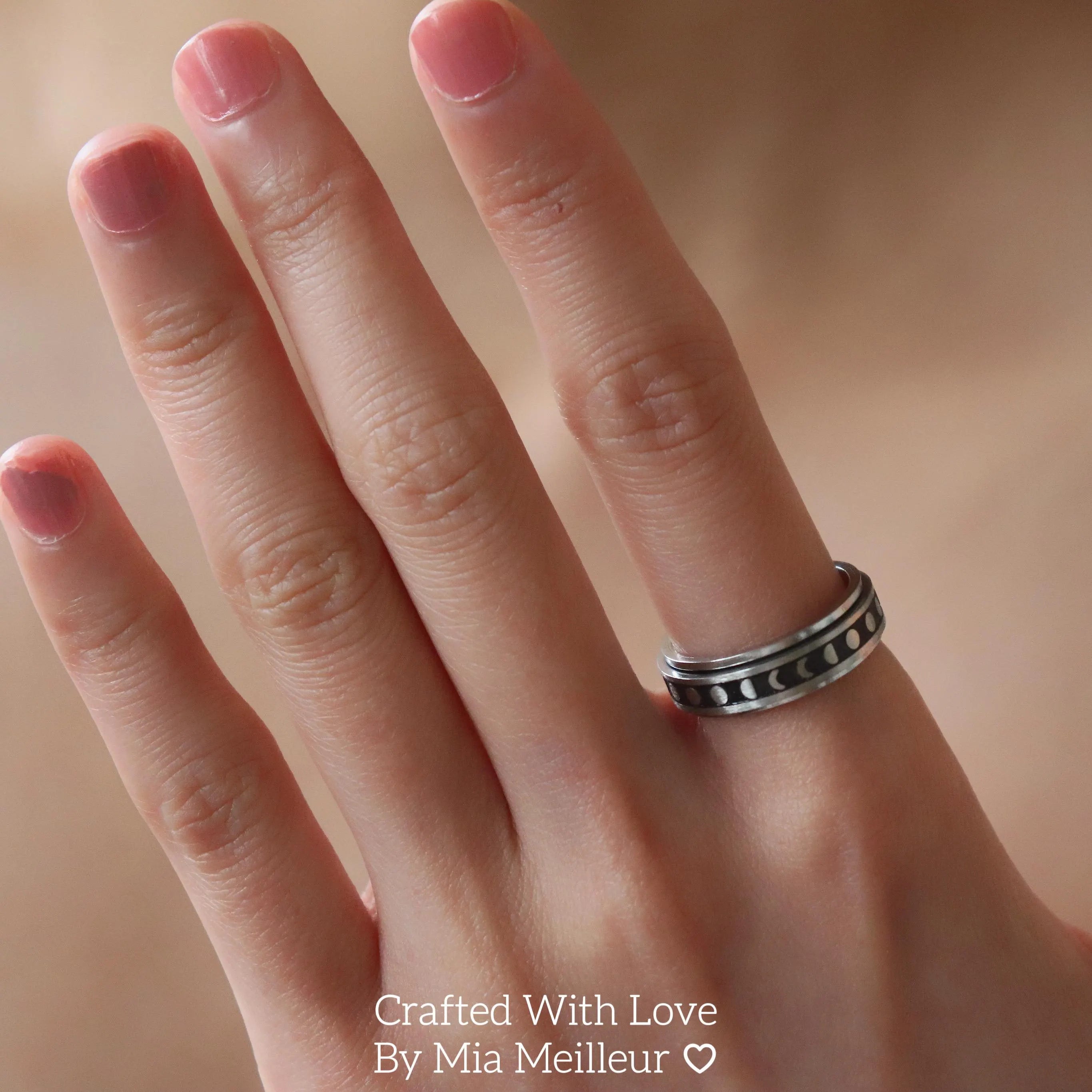 Moon Phase Spinning Ring