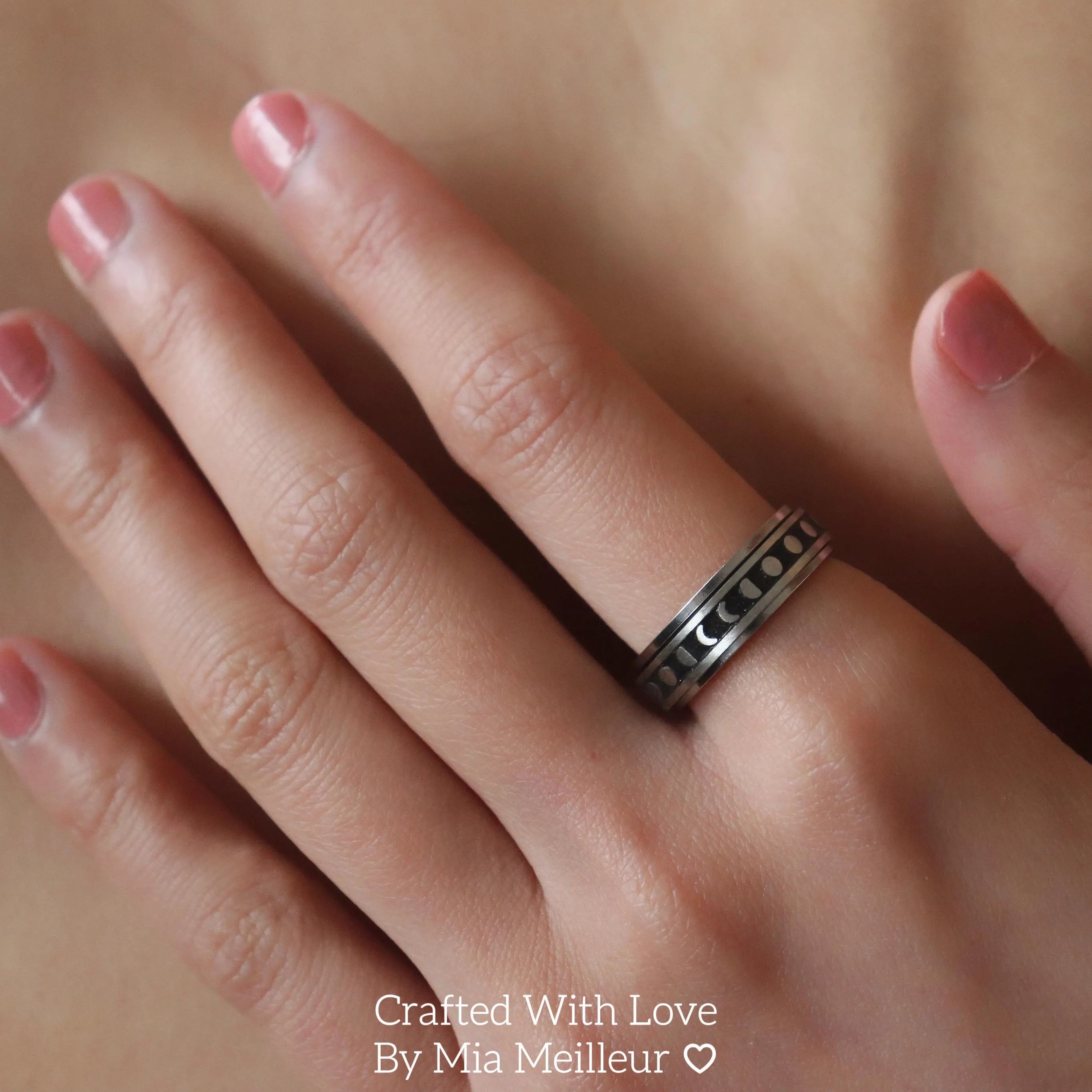 Moon Phase Spinning Ring