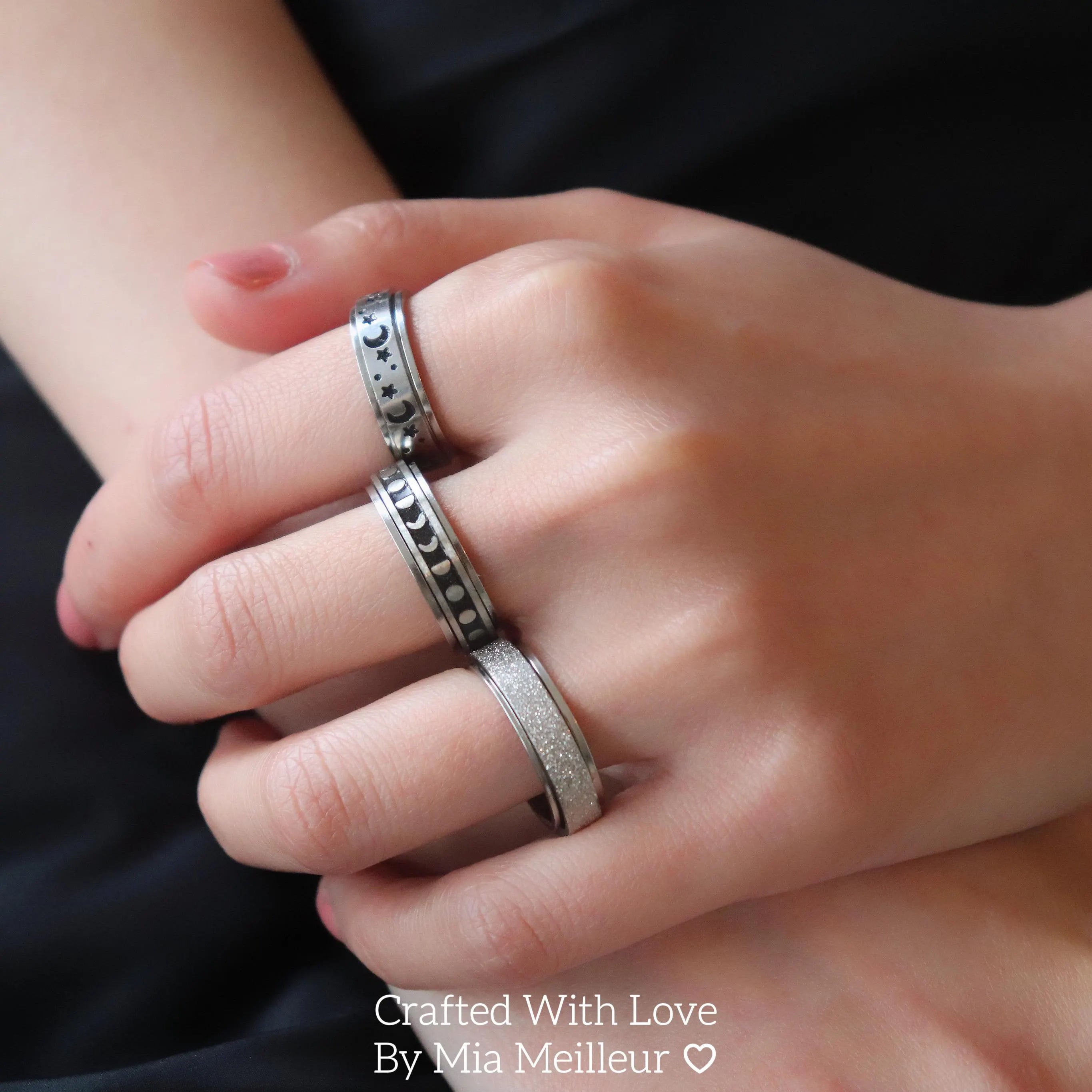 Moon Phase Spinning Ring