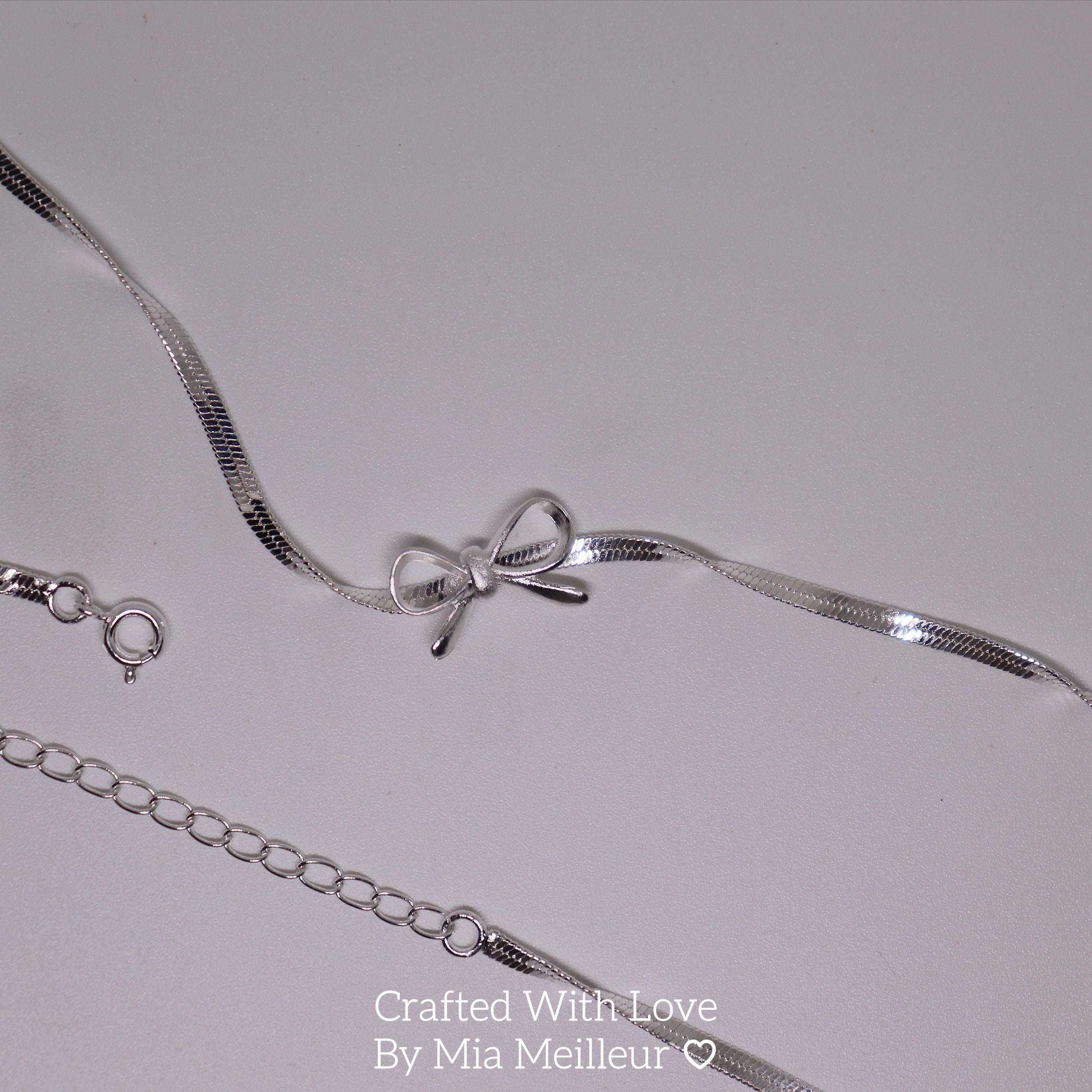 Sterling Silver Ribbon Necklace