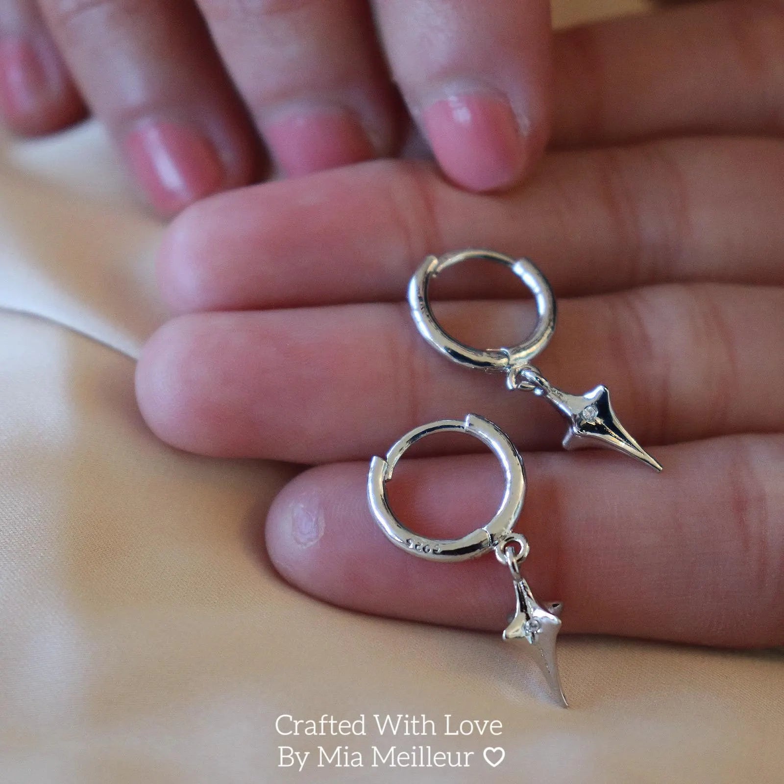 Dainty Star Hoop Earrings