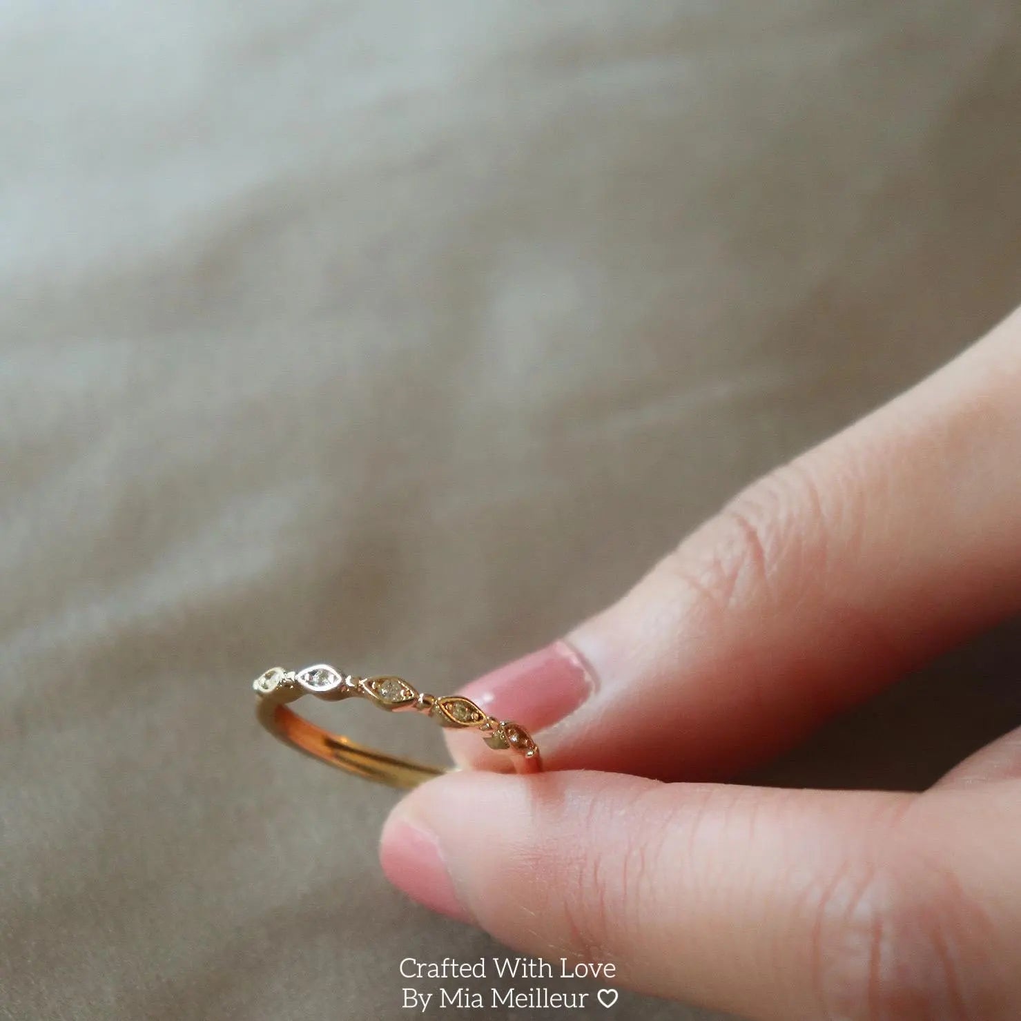 Dainty Diamond Half Eternity Ring