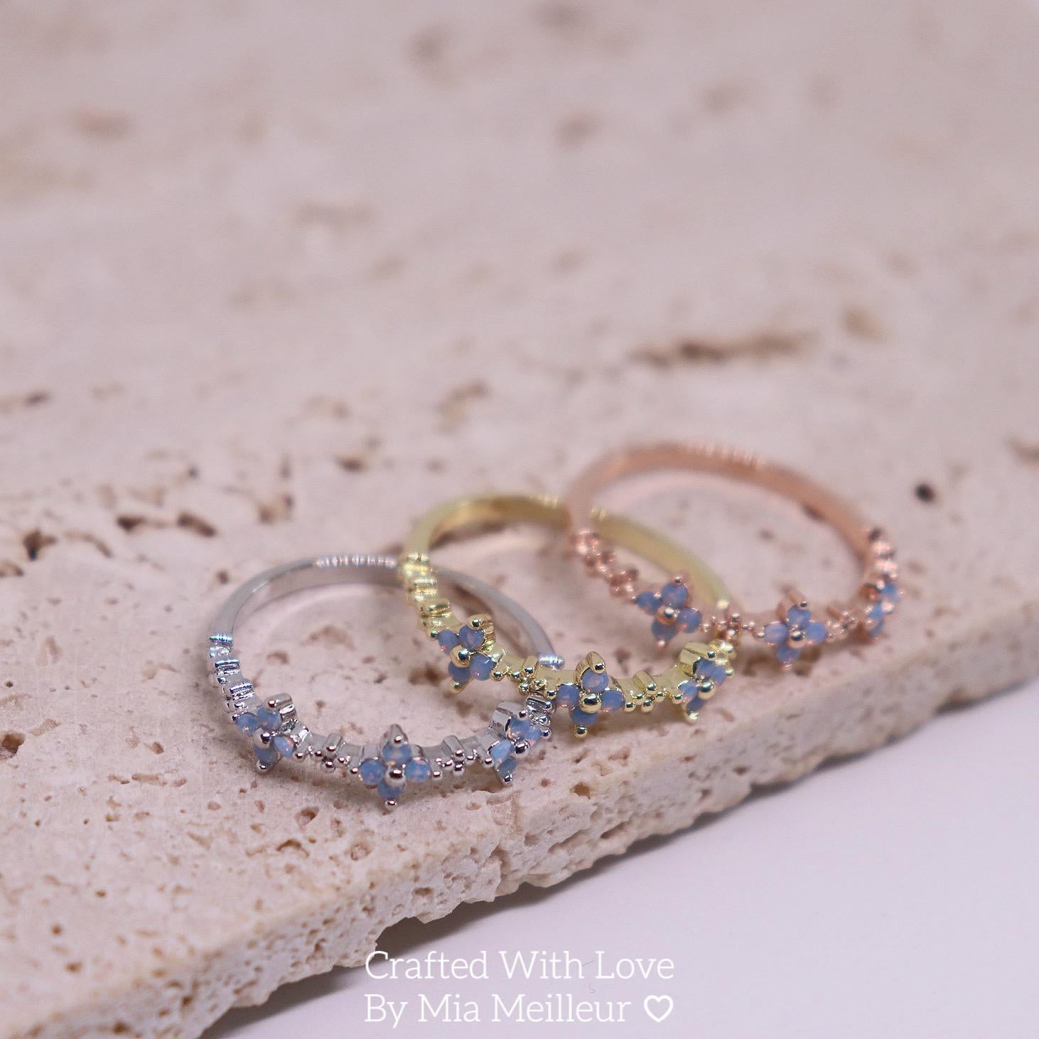 Dainty Flower Open Ring