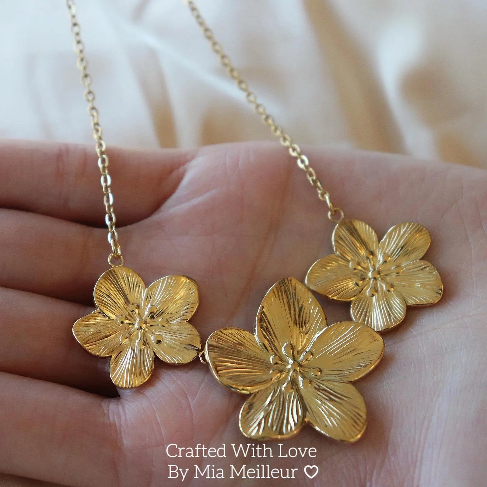 Golden Flower Necklace