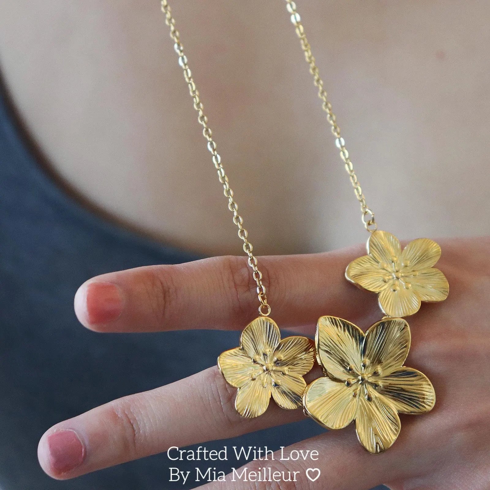 Golden Flower Necklace