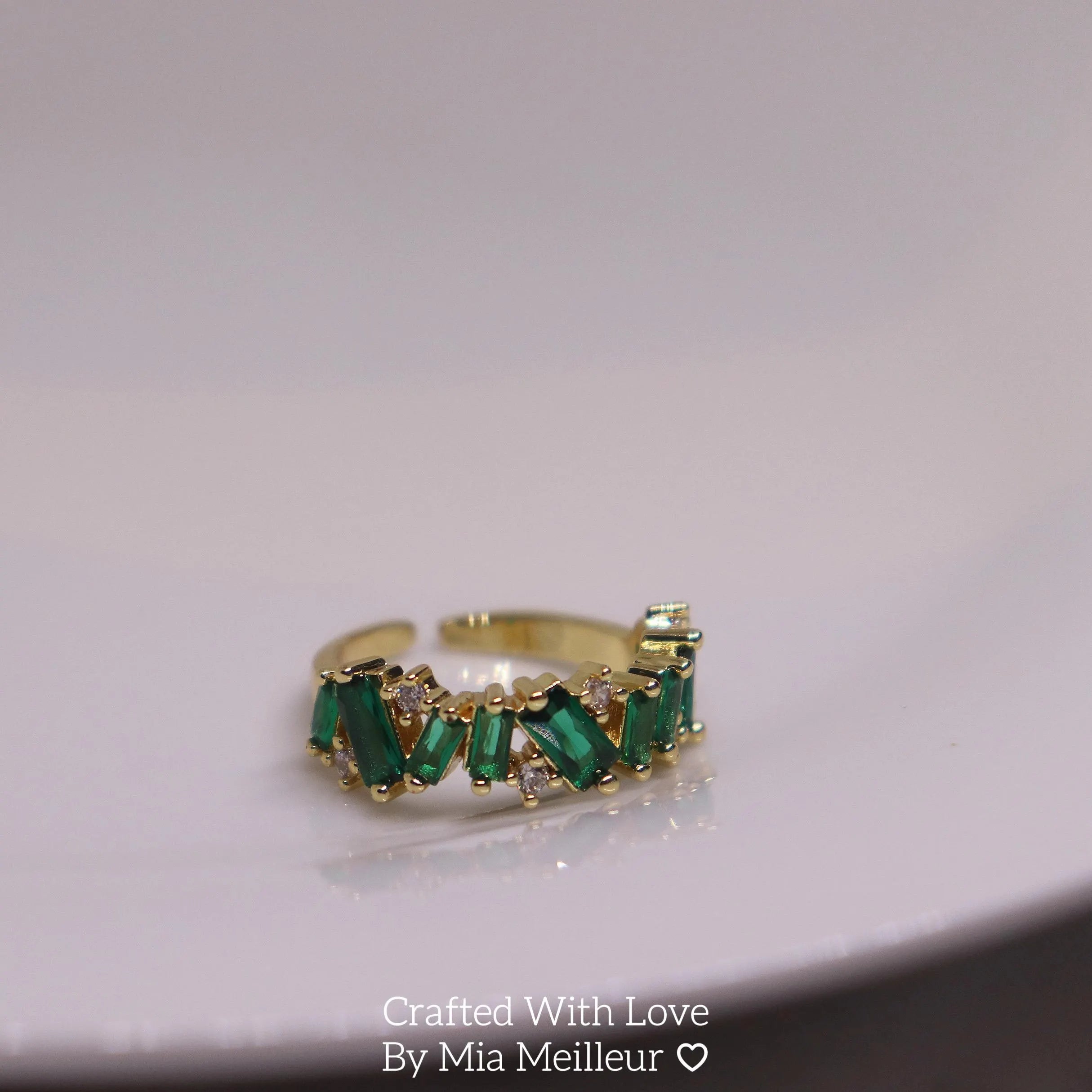 Emerlad Gold Eternity Band