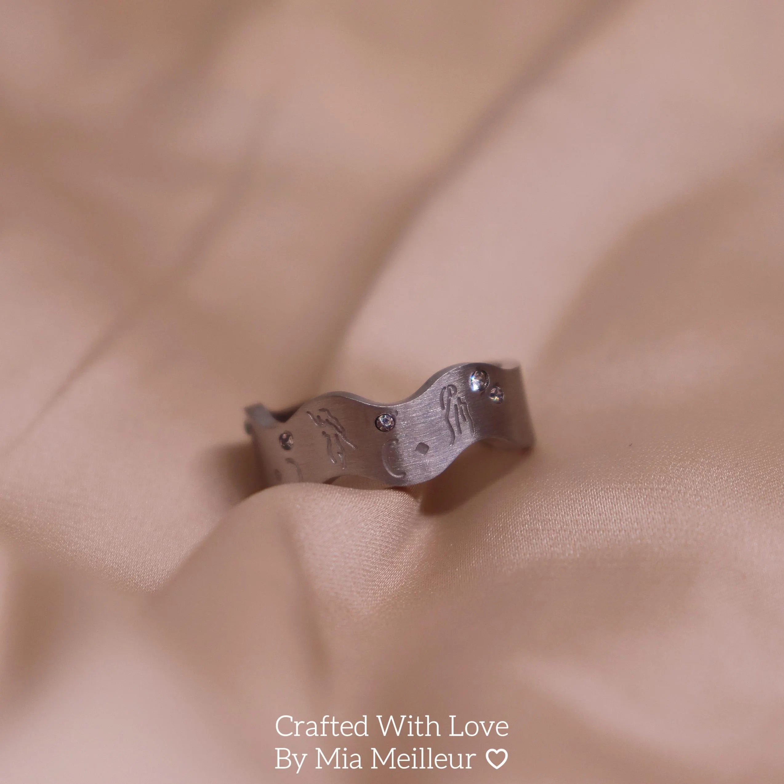 River Ripples Gemstone Ring