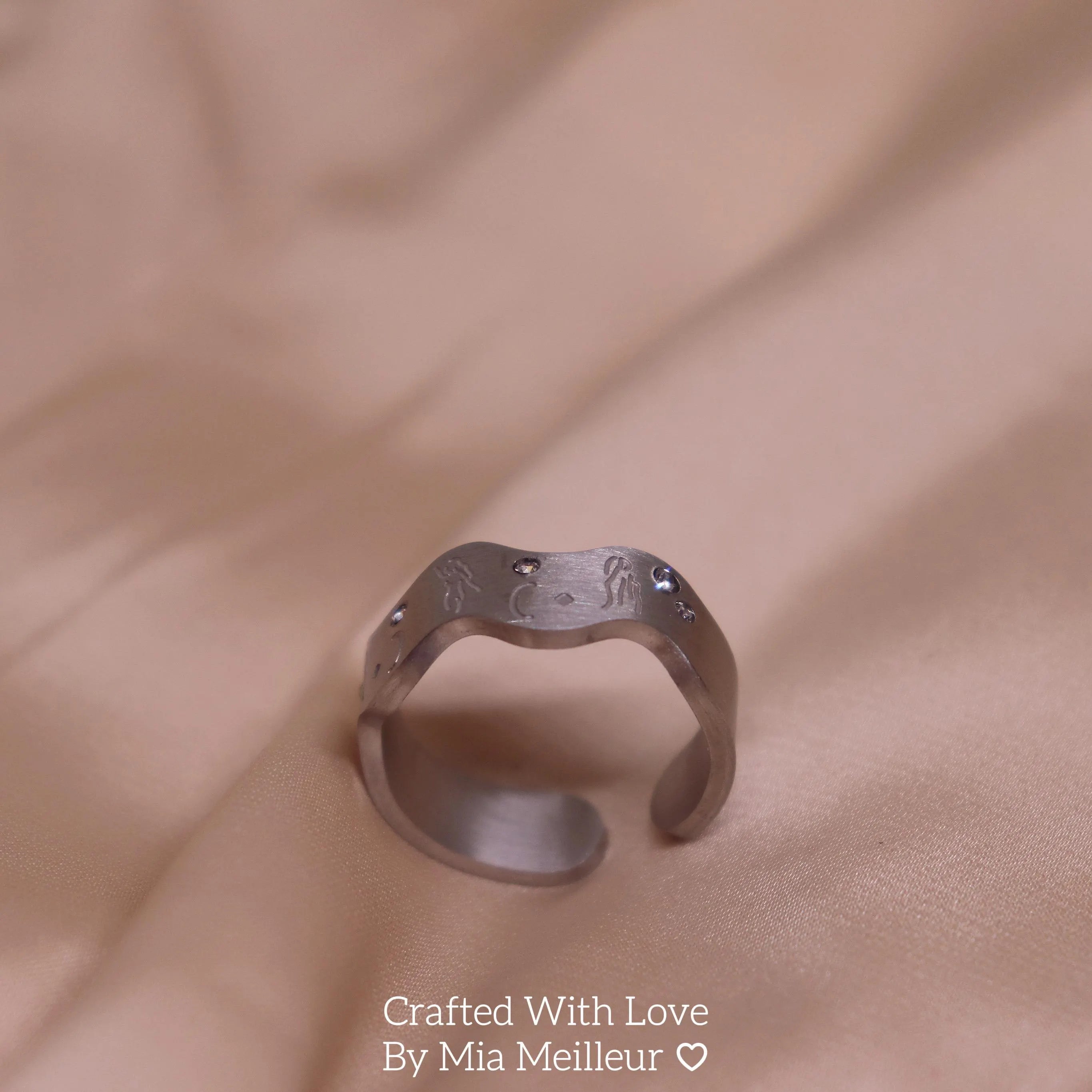 River Ripples Gemstone Ring