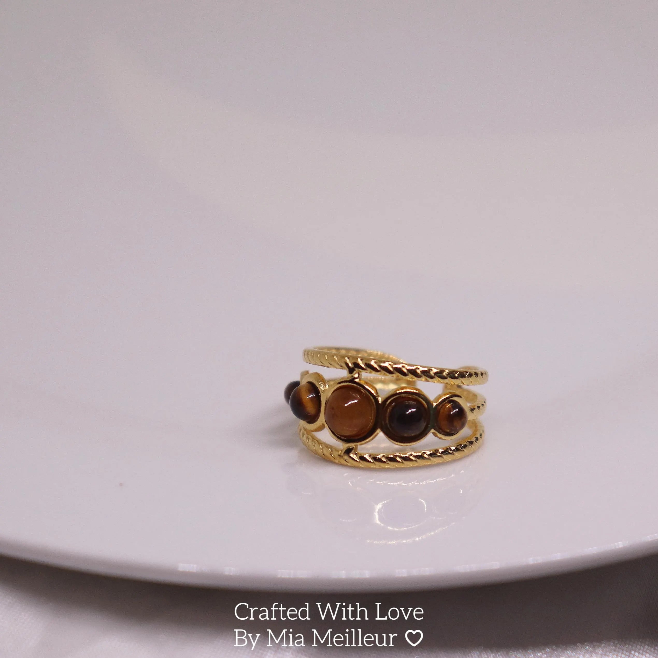 Tiger’s Eye Open Ring