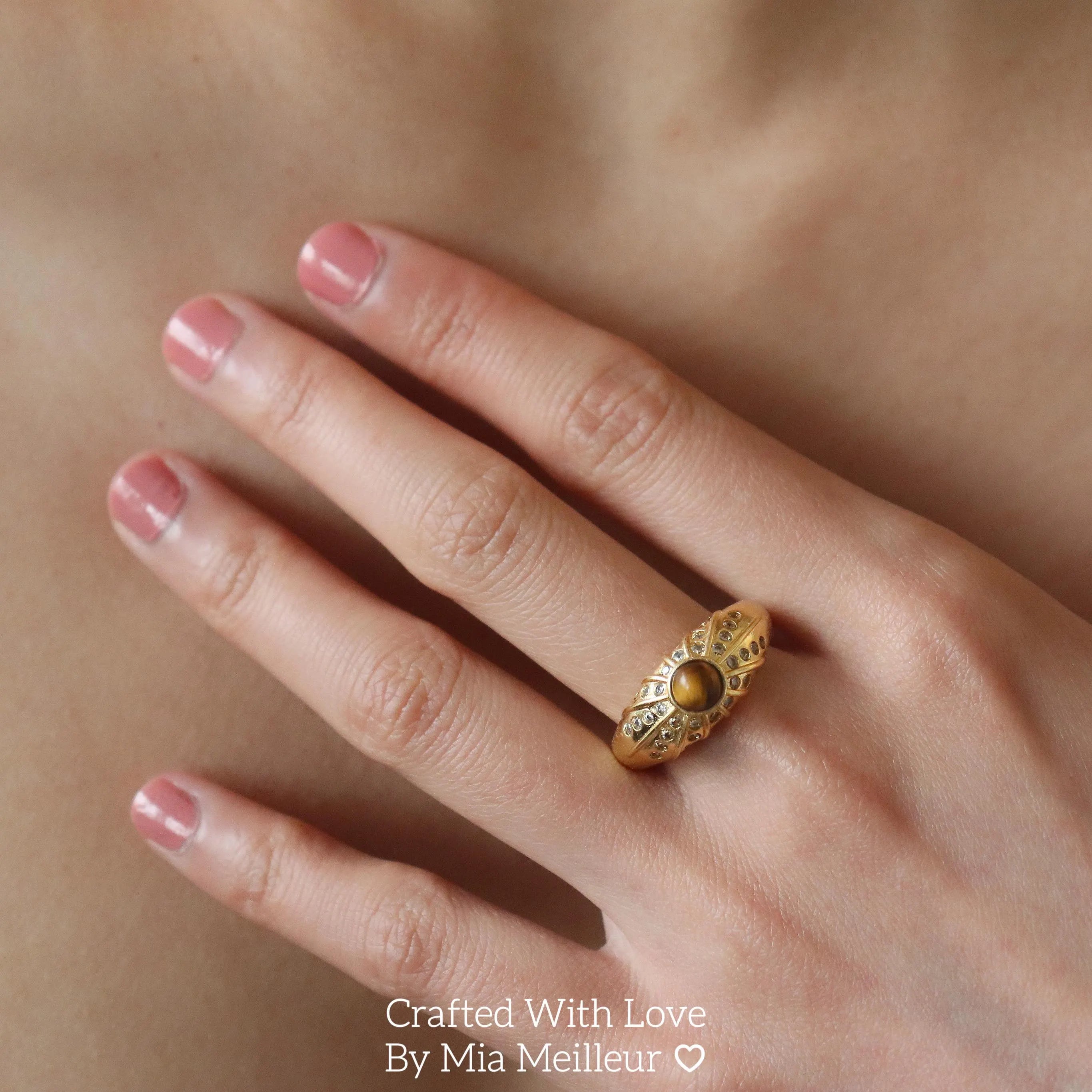 Tiger’s Eye Diamond Ring