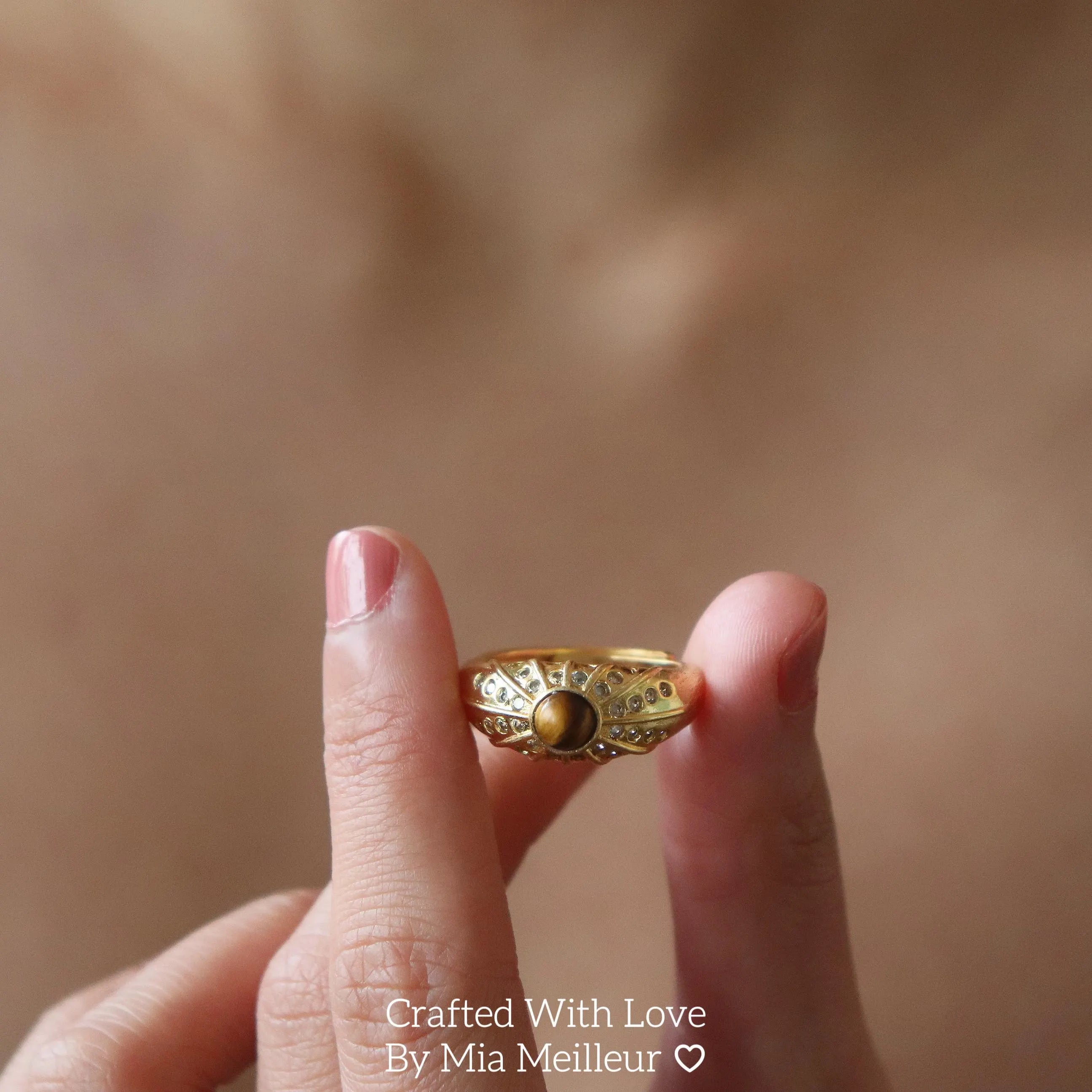 Tiger’s Eye Diamond Ring