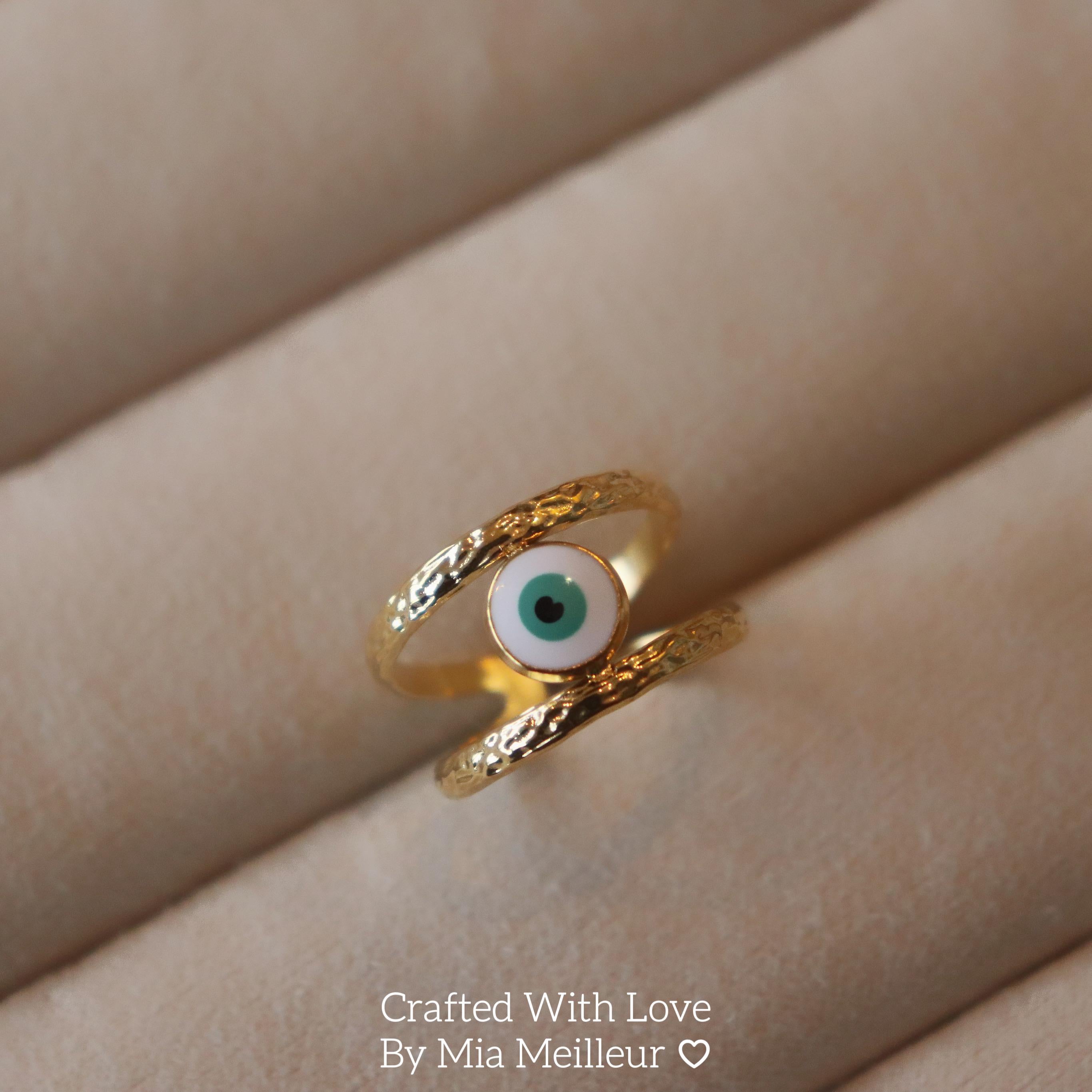 Evil Eye Gold Ring