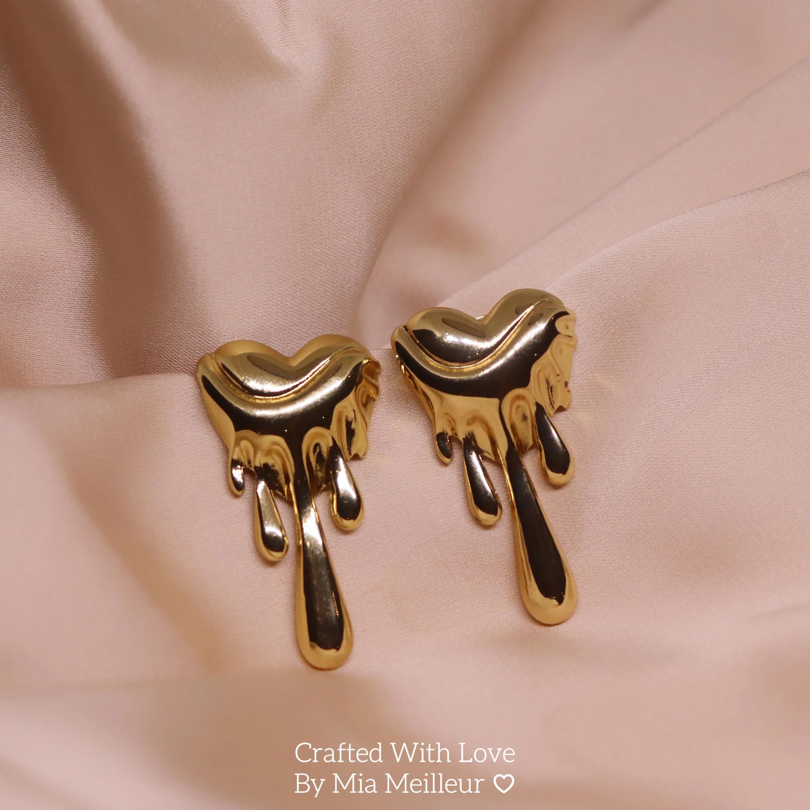 Melting Heart Stud Earrings