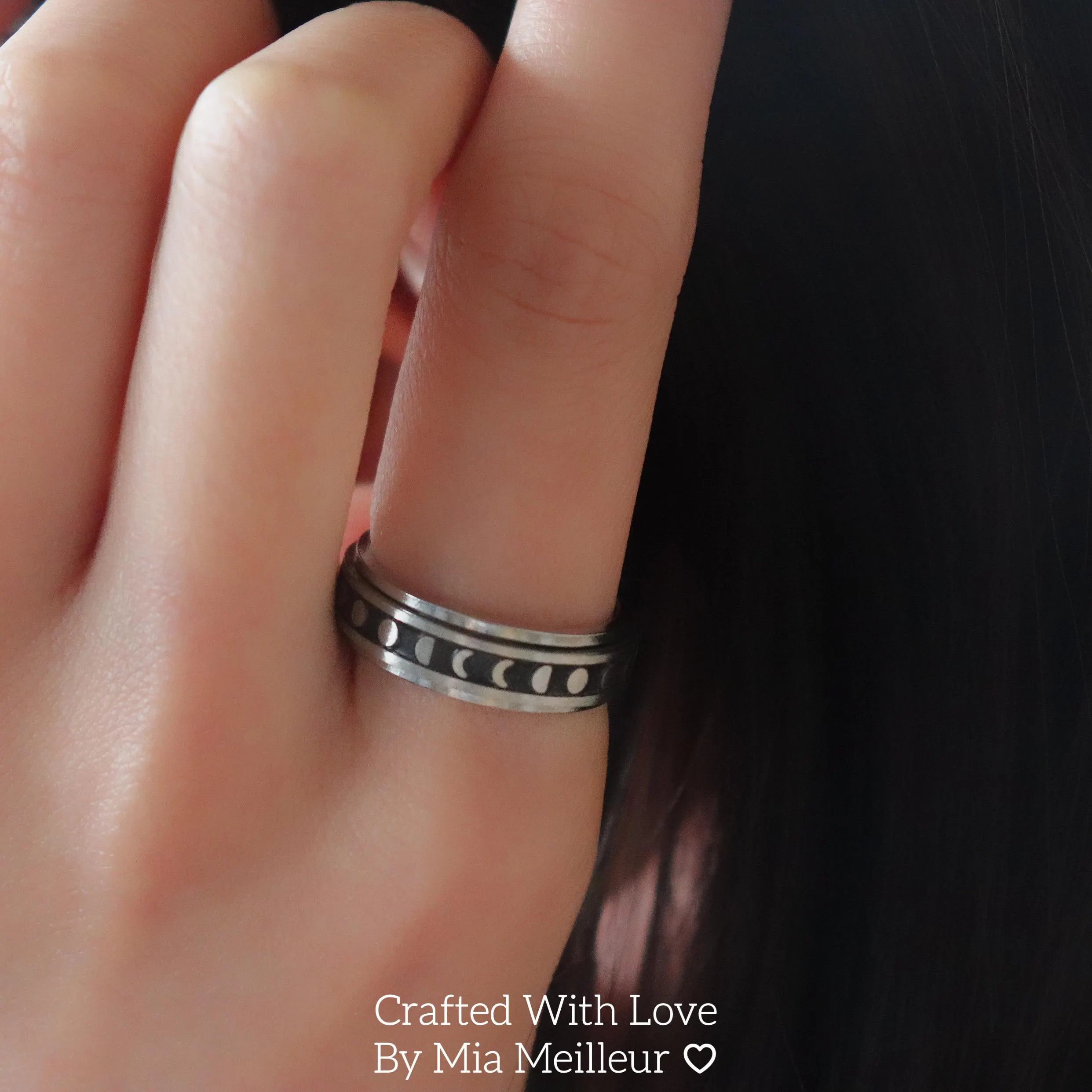 Moon Phase Spinning Ring