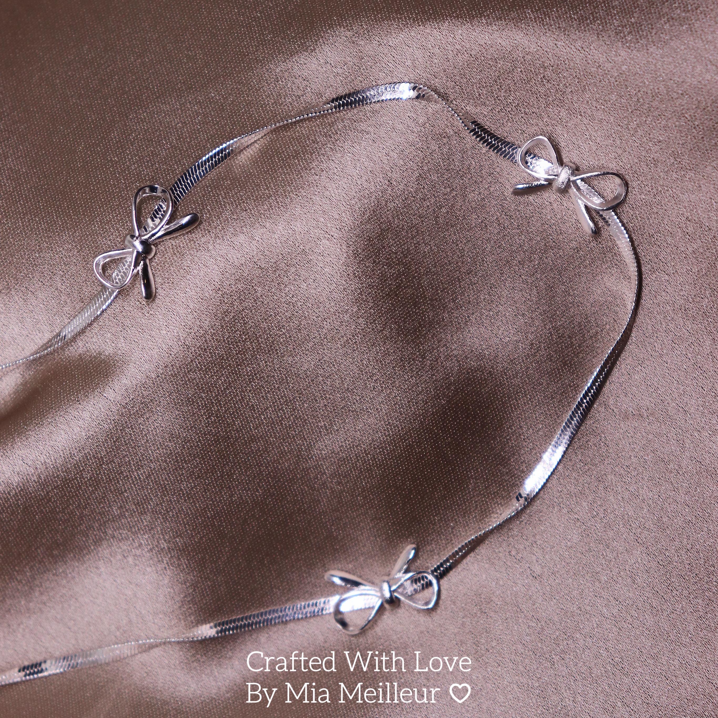 Sterling Silver Ribbon Necklace
