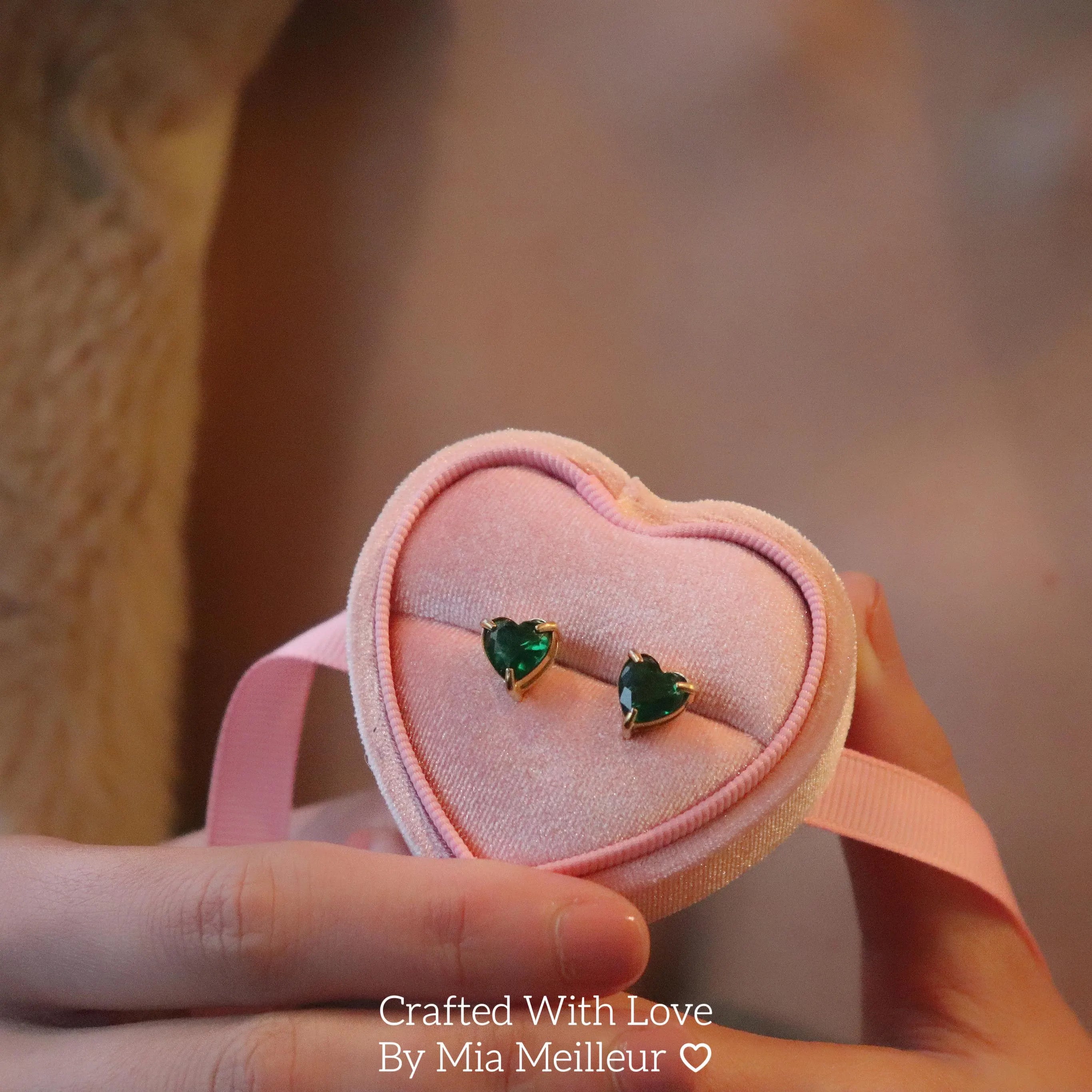 Heart Cut Stud Earrings