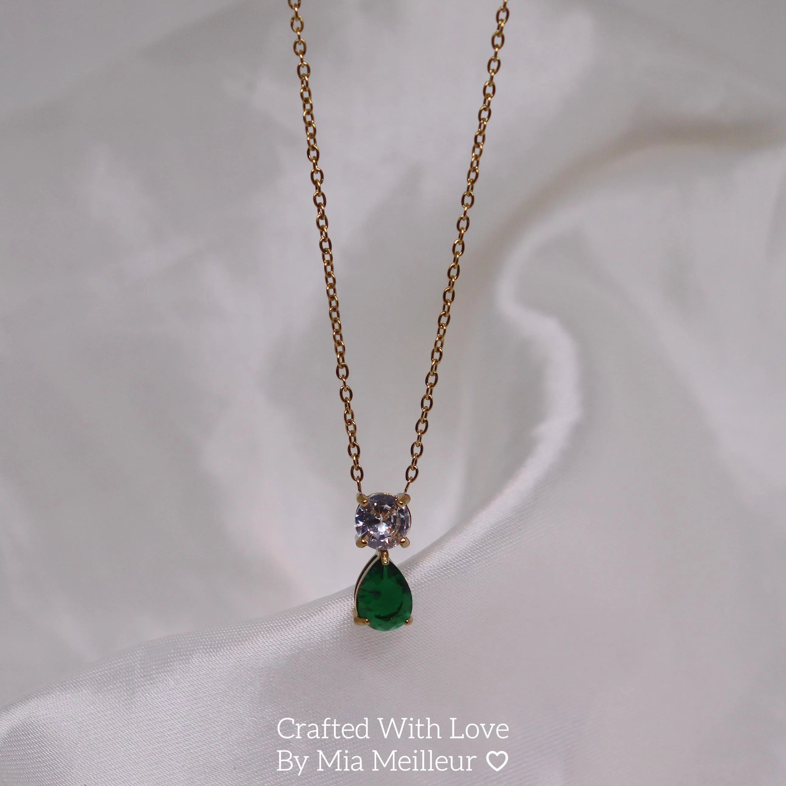 Teardrop Birthstone Necklace