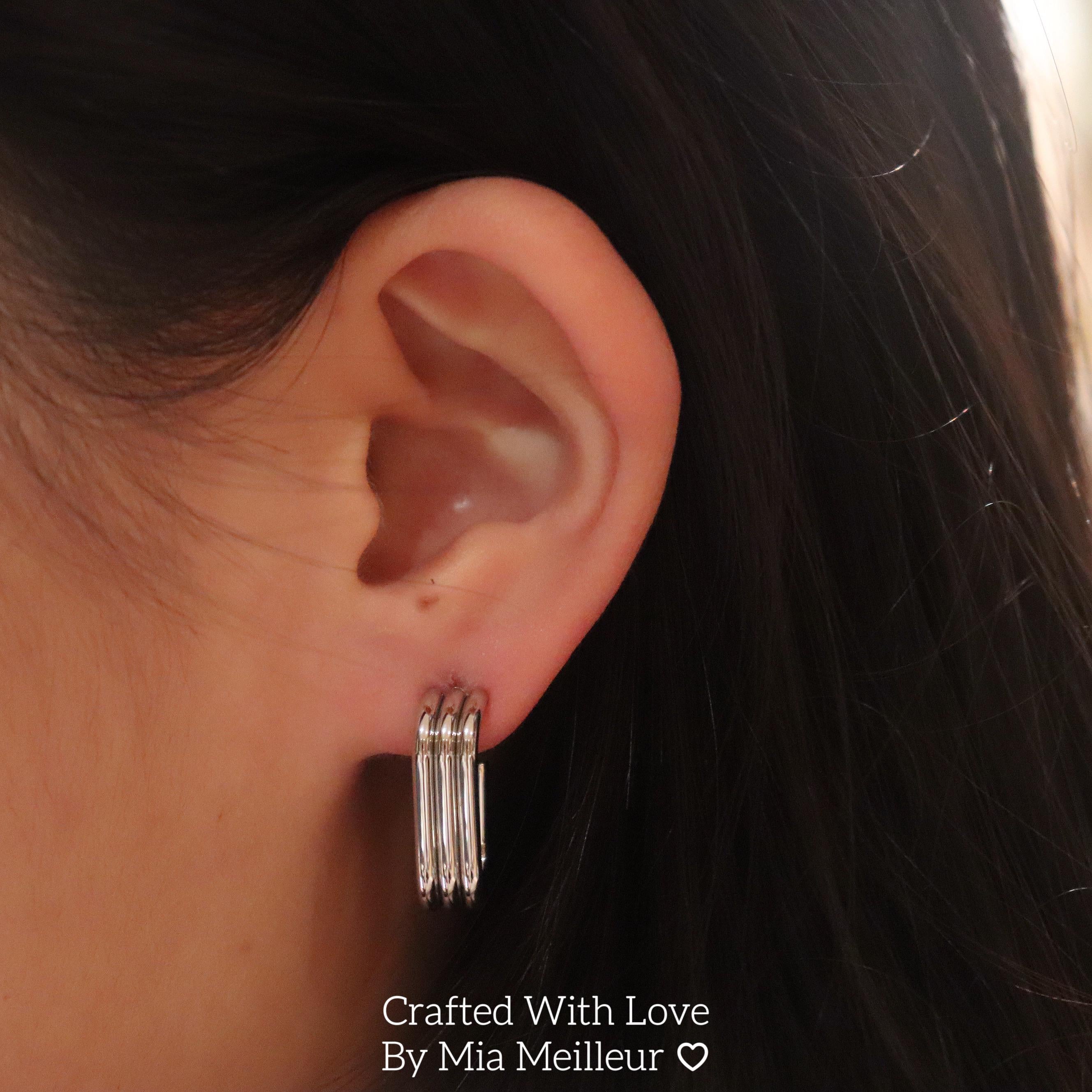 Bold Silver Stud Earrings