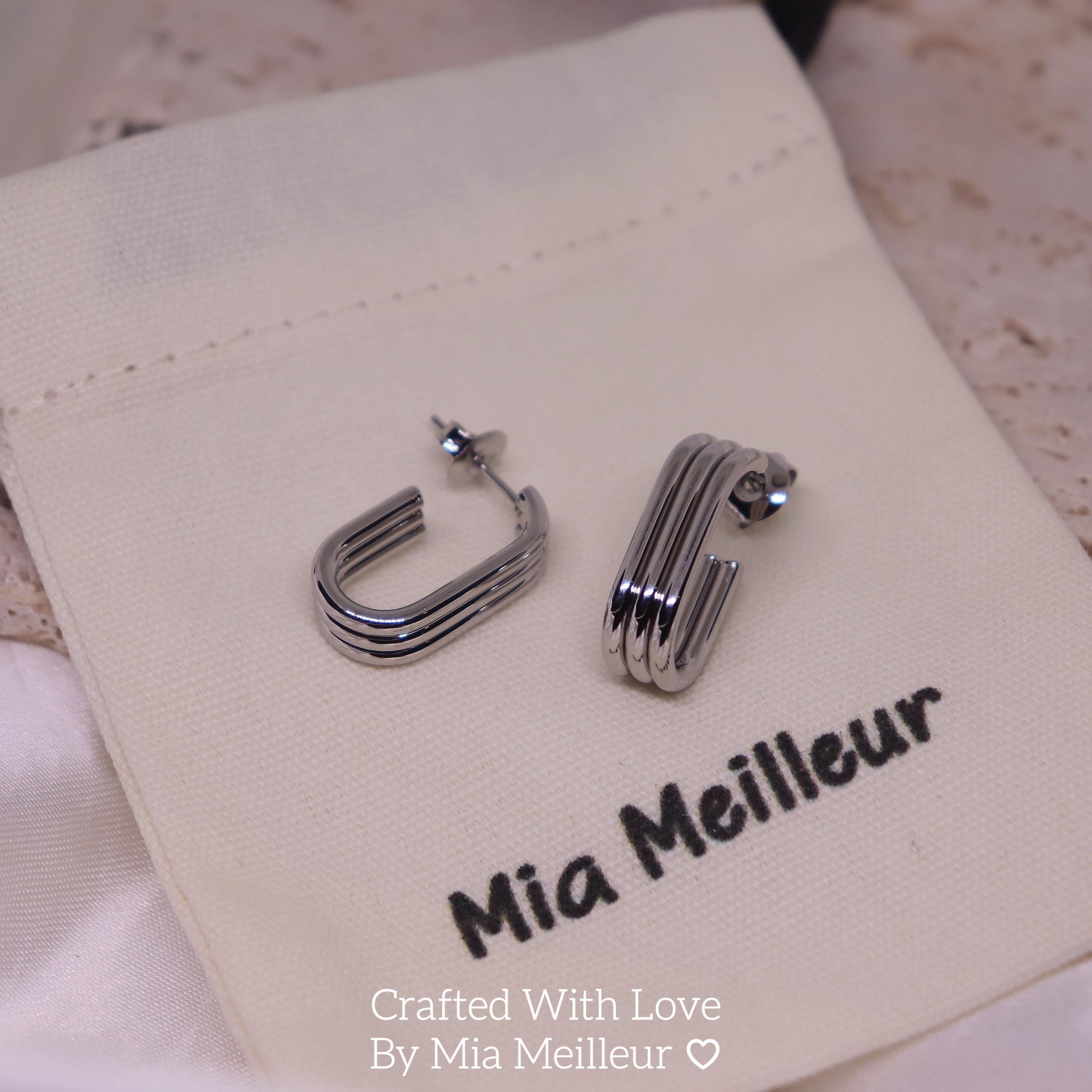 Bold Silver Stud Earrings
